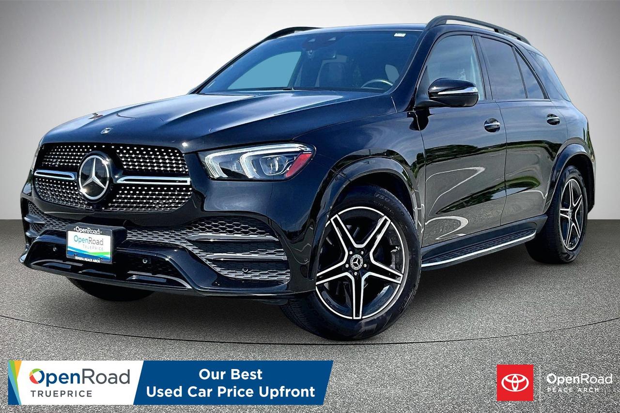 The 2021 Mercedes-Benz GLE350 4MATIC blends luxury, comfort, and advanced technology in a stylish midsize SUV. Powered by a turbocharged 2.0-litre engine with 4MATIC all-wheel drive, it delivers smooth performance and confident handling in all weather conditions. The spacious cabin features premium materials, heated power front seats, dual-zone climate control, and a large digital display with the MBUX infotainment system, Apple CarPlay, and Android Auto. Safety highlights include blind spot assist, active brake assist, attention assist, and parking sensors. Its refined ride quality, quiet interior, and versatile cargo space make it ideal for families and daily commuting.  Have confidence with your OpenRoad purchase! Every OpenRoad Certified Pre-Owned vehicle comes fully reconditioned and complete with a comprehensive 153 point mechanical inspection, a CarFax history & lien report, a 3-Day Money Back Guarantee, a 30-Day/2,000 kms Exchange Policy, a 90-Day/5,000 kms Powertrain Warranty, guaranteed clear title, and membership to our exclusive Club OpenRoad! As a proud member of the OpenRoad Auto Group, a trusted name since 2000 serving the Lower mainland (including White Rock, Surrey, Langley, Maple Ridge, Delta, Richmond, Mission and beyond) with outstanding Toyota vehicles, Toyota parts, and Toyota service since 1966! OpenRoad Toyota Peace Arch is a &ldquo;True Price&rdquo; dealer, meaning no inflated prices, and no need for back and forth haggling! We use up to the minute technology offering LIVE MARKET VALUE PRICING to ensure you are receiving the most competitive price possible on all of our Pre-Owned vehicles!  All advertised vehicle prices do not include our $699 documentation fee.