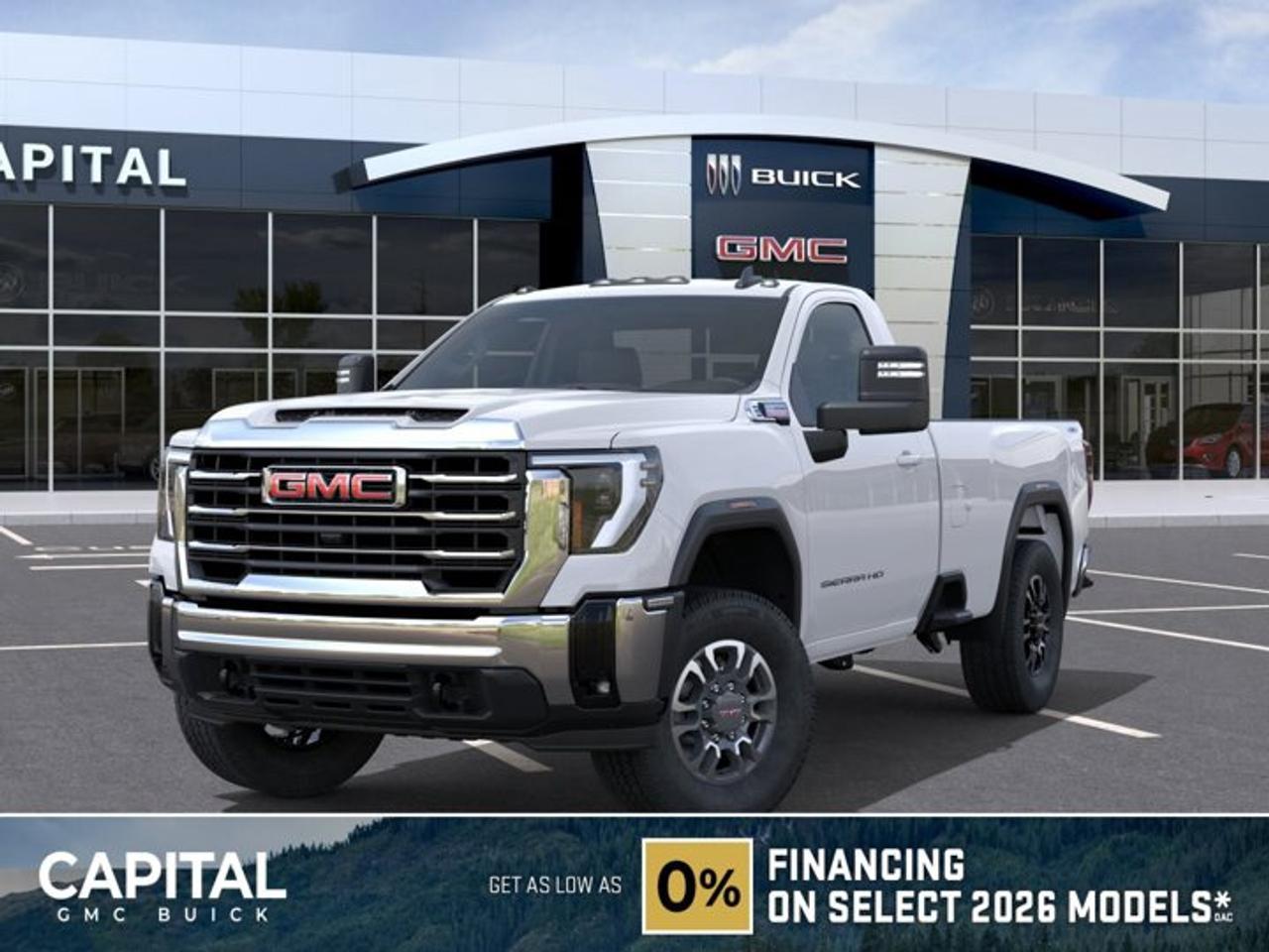 This GMC Sierra 3500HD delivers a Turbocharged Diesel V8 6.6L/ engine powering this Automatic transmission. ENGINE, DURAMAX 6.6L TURBO-DIESEL V8, B20-DIESEL COMPATIBLE (470 hp [350.5 kW] @ 2800 rpm, 975 lb-ft of torque [1322 Nm] @ 1600 rpm) (Includes (K05) engine block heater.), Wireless phone projection for Apple CarPlay and Android Auto, Window, power front, passenger express down.* This GMC Sierra 3500HD Features the Following Options *Window, power front, drivers express up/down, Wi-Fi Hotspot capable (Terms and limitations apply. See onstar.com or dealer for details.), USB Ports, 2, Charge/Data ports located on instrument panel, USB ports, (2) charge-only, rear, Transmission, 10-Speed automatic, Transfer case, two-speed electronic shift with push button controls (Requires 4WD models.), Trailer brake controller, integrated, Tire, spare LT275/70R18 all-terrain, blackwall (Included and only available with (QF6) LT275/70R18E all-terrain, blackwall tires or (QF9) LT275/65R20 all-terrain, blackwall tires with (E63) pickup bed models. Available to order when (ZW9) pickup bed delete and (QF6) LT275/70R18E all-terrain, blackwall tires are ordered.), Tire Pressure Monitoring System auto learn, includes Tire Fill Alert (does not apply to spare tire), Tire carrier lock keyed cylinder lock that utilizes same key as ignition and door (Deleted with (ZW9) pickup bed delete.).* Visit Us Today *For a must-own GMC Sierra 3500HD come see us at Capital Chevrolet Buick GMC Inc., 13103 Lake Fraser Drive SE, Calgary, AB T2J 3H5. Just minutes away!