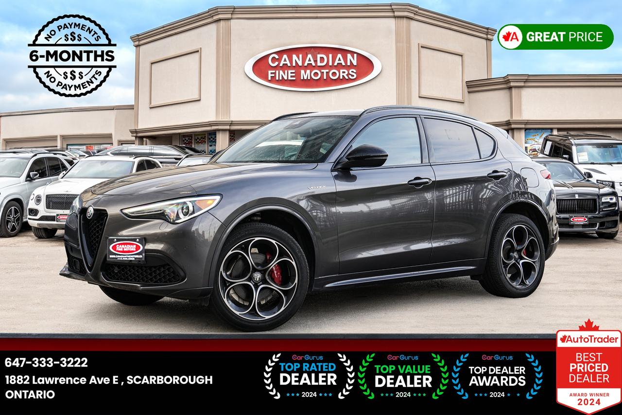 2022 Alfa Romeo Stelvio Veloce AWD | ONE OWNER | NAVI | SUNROOF | RED INT Photo