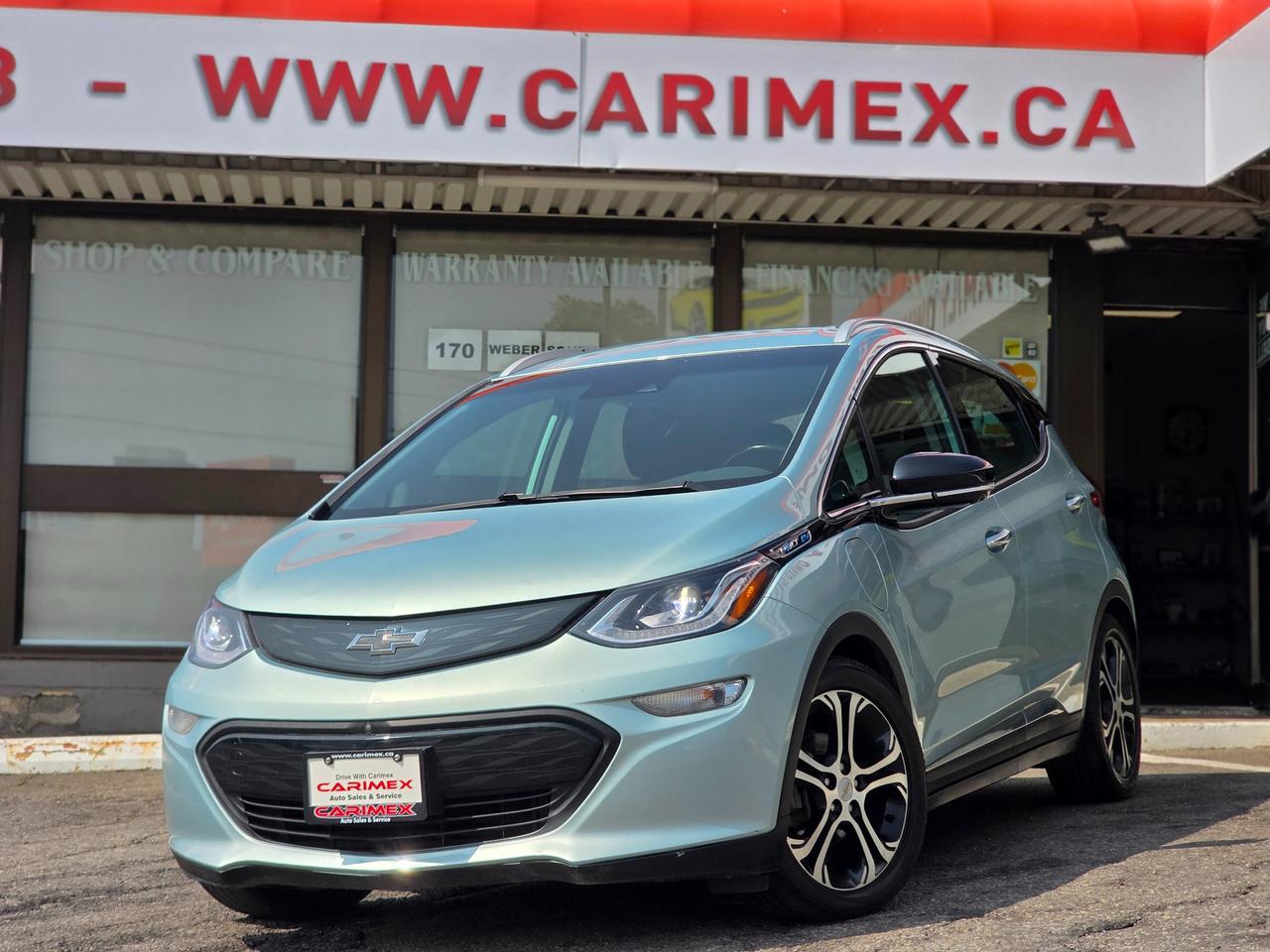 Great condition, Accident free, One owner 2019 Chevy Bolt Premier! Upgraded EV Battery from Chevrolet and extended Battery Warranty until August 10, 2030 or 199321 kilometers! Equipped with Leather, BOSE Premium Sound, Around View Camera, Front and Rear Heated Seats, Heated Steering, Blind Spot Monitoring, Rear Park Assist, Wireless Phone Charging, Bluetooth, Cruise Control, Power Group, Alloy Wheels