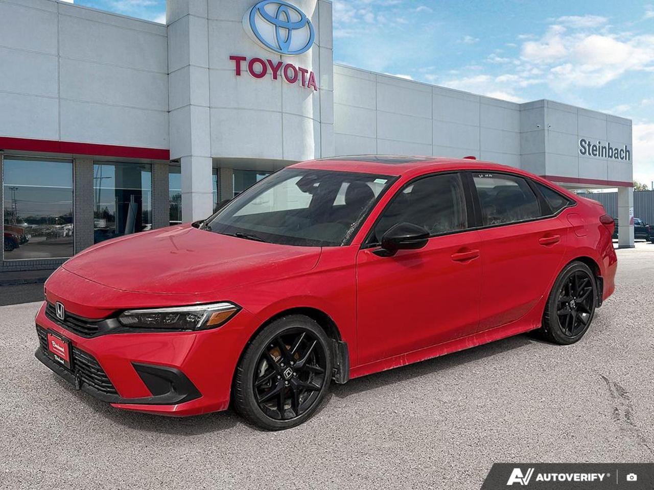5 Years Tire & Rim Included!
2024 Honda Civic Sport Sedan

This 2024 Honda Civic Sport Sedan is a sharp, reliable, and fuel-efficient daily driver with a sporty edge. Finished in eye-catching Rallye Red with a black interior, it stands out on the road while offering the comfort and practicality the Civic is known for.

This is a local trade and has just arrived, making it a great opportunity to get into a newer model with modern features and excellent value.

Powered by a 2.0L 4-cylinder engine producing 158 horsepower, paired with an automatic transmission and front-wheel drive, the Civic delivers a smooth, responsive drive while maintaining outstanding fuel efficiencyperfect for commuting or long trips.

Key Features:

Local trade
Just arrived
Sport trim
2.0L 4-cylinder engine (158 HP)
Automatic transmission
Front-Wheel Drive (FWD)
Rallye Red exterior
Black interior
49,432 km
Excellent fuel economy: 7.8L/100km city / 6.3L/100km highway

With its reputation for reliability, low cost of ownership, and modern styling, this Civic Sport is a smart choice for anyone looking for a dependable and efficient sedan.

Come see it today at Steinbach Toyota or book your test drive!
Trade-in guarantee. We buy your vehicle even if you dont buy ours!
 
Why buy from Birchwood Honda West? All our pre-owned vehicles come with:
*Free CARFAX vehicle report
*Full tank of gas
*Full clean and detail
 
Experience Honda and book your appointment today at 204-888-2277.
 
Dealer Permit #5266
Dealer permit #5266