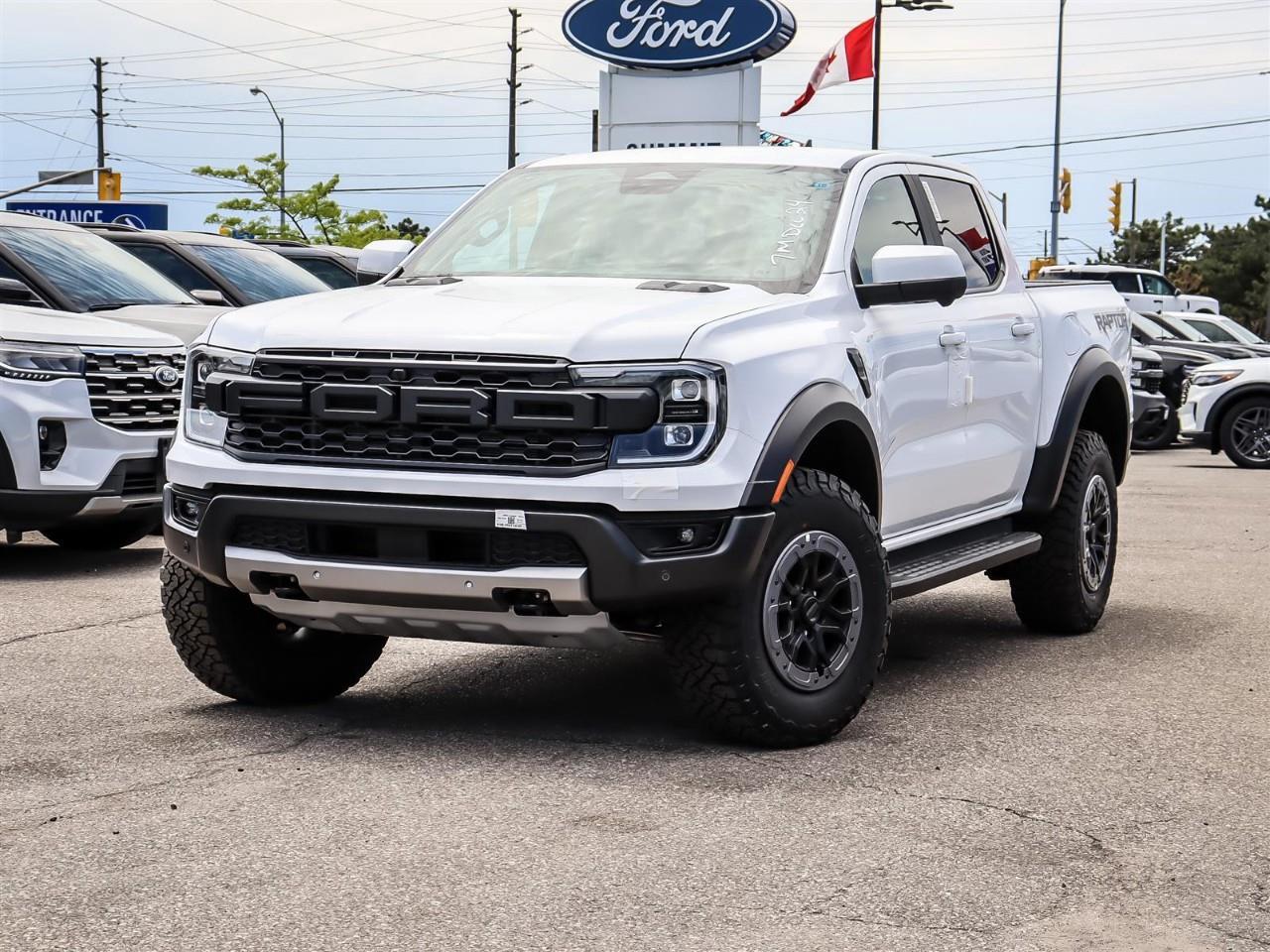 <p>Experience the power and style of the 2026 Ford Ranger Raptor, a dominant truck in a striking white finish. With its 4×4 drivetrain and impressive handling, this truck is ready to tackle any terrain with confidence.</p> <p>The robust exterior is beautifully complemented by 17" forged beadlock capable wheels and running boards, enhancing both its functionality and aesthetic appeal. Step inside to a luxurious black interior fitted with premium features like leather-trimmed front heated bucket seats, offering supreme comfort with power adjustability and memory settings for the driver.</p> <p>Equipped with advanced technology, the Ranger Raptor includes a navigation system, smart device integration, and a Wi-Fi hotspot to keep you connected on the go. Safety features such as lane assist, adaptive cruise control, and parking sensors ensure peace of mind during your adventures.</p> <p>Perfect for thrill-seekers and adventurers alike, this truck is engineered for those who crave performance without compromising on comfort. Contact Summit Ford today to learn more about this powerful vehicle and take it for a test spin.</p>