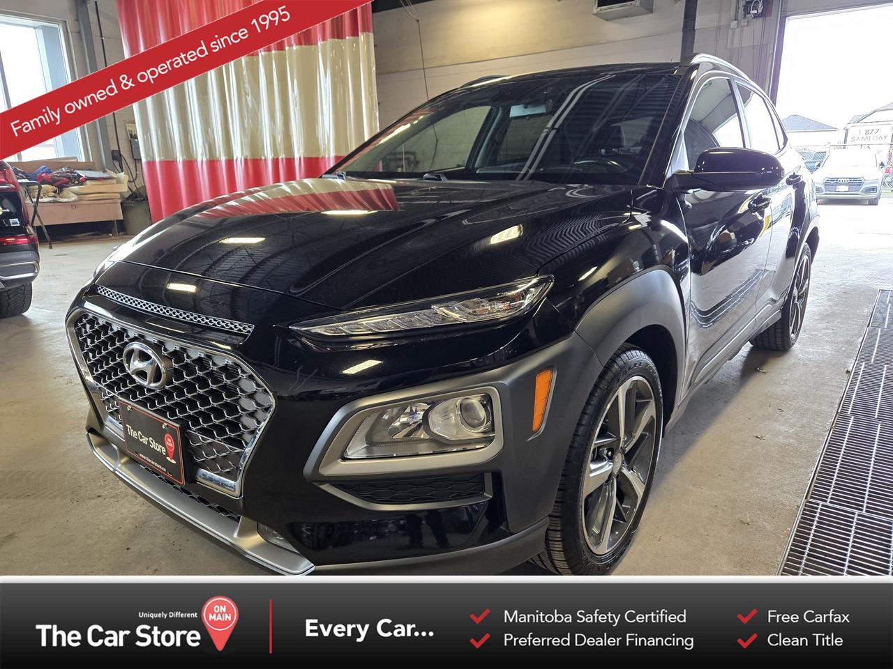2019 Hyundai Kona 1.6T Trend AWD  No Accidents | Local Vehicle | Two Sets of Tires | Mint Condition 
 Key Features:1.6L Turbocharged Engine with All-Wheel Drive 
 Local Vehicle, Well Serviced 
 Clean Title, No Accidents or Insurance Claims 
 Long Range Remote Start with 2 Fobs 
 Extra Set of Winter Tires Mounted on Rims Included 
 Two Complete Sets of Tires 
 Heated Front Seats & Heated Steering Wheel 
 Sunroof, Apple CarPlay & Android Auto 
 Blind-Spot Monitoring, Backup Camera 
 Heads-Up Display 
 Push Button Start, Bluetooth, Touchscreen Display 
 
 Compact, Capable, and Easy to Enjoy:The Kona Trend AWD offers a great balance of sporty performance, practicality, and year-round capability. Its turbocharged engine, compact size, and well-appointed interior make it an excellent fit for both city driving and highway travel. 
 
 Peace of mind:A well serviced local vehicle presented in mint condition with a clean accident-free history. Comes complete with two full sets of tires, including winter tires mounted on rims, along with long range remote start for added convenience year-round. 
 
 Our Take:If youve been looking for an exceptionally well-kept Kona with desirable features, strong maintenance history, and excellent overall condition or even just any compact car/suv with all-wheel drive, this is the one! 
 
 
 We are a local Family Owned business and we try to do things a little different. 
 
 At The Car Store on Main every vehicle is Manitoba Safety Certified. 
 Every vehicle sold is eligible for the Advantage Plan: 
 30 Day Warranty on all MB Safety certificate related items. 
 CarFax Vehicle History Report 
 2 sets of Keys 
 Wholesale access to all other Miscellaneous Accessories (i.e. Wtr Tires, Remote Starr, all misc vehicle accessories/parts, etc...) 
 And of course a Full tank of Gas. 
 
 There is no Gimmicks or games, we are always aggressive on our prices and try to separate ourselves from the rest. 
 We also have an on-site Certified Banker who shops to get the best possible interest rates in with all Major Banks and Credit Unions! 
 
 Come to our Brand New modern showroom and see what makes us Uniquely Different! 
 
 Located on Main St. just North of Chief Peguis Trail. 
 
 To schedule an appointment call us directly at 204-669-1248 or email sales@thecarstore.ca 
 
 The Car Store on Main 
 -Uniquely Different- 
 
 www.thecarstore.ca 
 Local: 204-669-1248 
 Toll Free: 877-634-2975 
 
 A local family owned business unlike typical car lots, there are no pressure tactics, no games, no gimmicks, no Sales Manager, General Manager or Used Car Manager, just straight answers and fair deals all the time! 
 
 *PRICE DOES NOT INCLUDE TAXES (G.S.T & P.S.T) 
 Dealer Permit # 4481