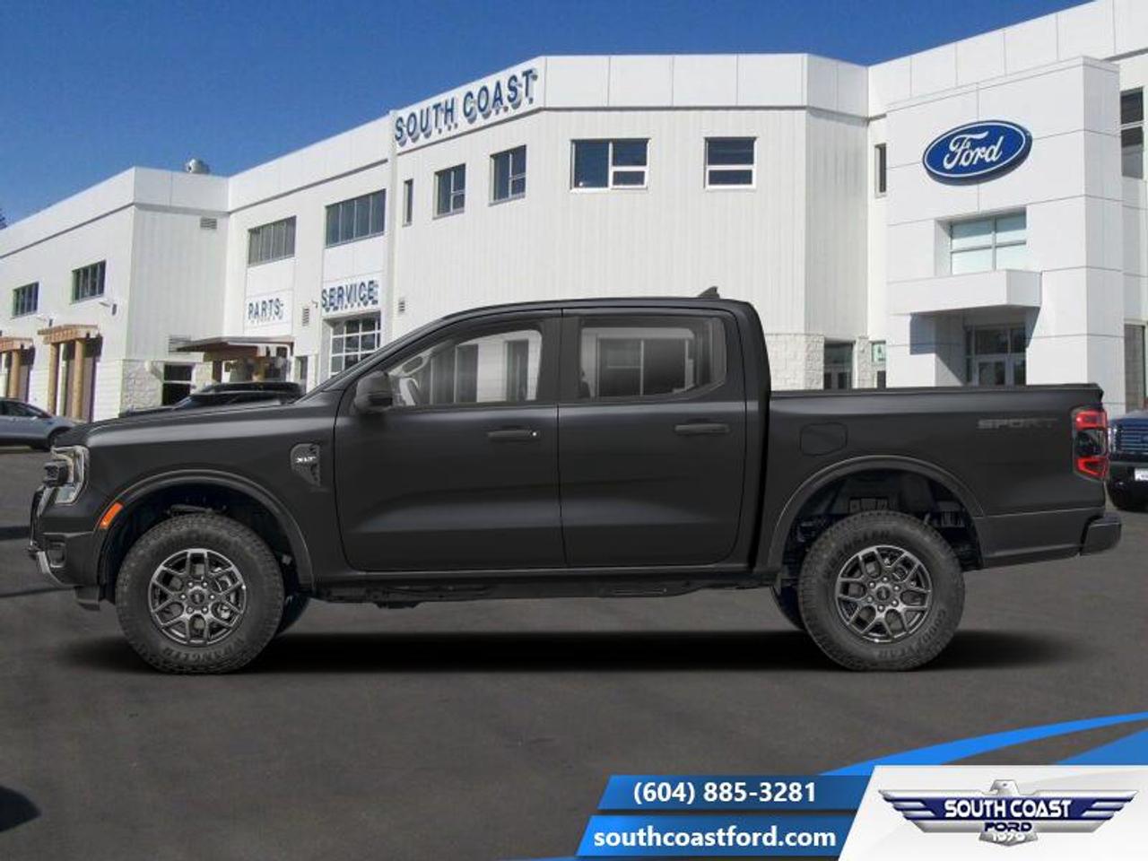 <b>Sport Appearance Package!</b><br> <br> The 2026 Ford Ranger delivers adaptable configurations and dependable performance for drivers who demand flexibility and strength.<br> <br>The 2026 Ford Ranger combines rugged utility, modern design and smart features in a midsize pickup built to serve a wide range of needs. Inside, the cabin offers premium materials, intuitive tech and comfortable seating designed to support driver and passengers alike. With its versatile footprint, confident styling and Fords reputation for capability, the Ranger stands out as a smart choice for both daily tasks and weekend escapes.<br> <br>This Shadow Black Crew Cab 4X4 pickup has an Automatic transmission and is powered by a 315HP 2.7L V6 Cylinder Engine. <br> <br> Our Rangers trim level is XLT. The Sport Appearance Package gives this truck a bold, athletic look while maintaining comfort, practicality, and advanced connectivity inside. The cabin features durable cloth bucket seats, a leather-wrapped steering wheel, and a 10-inch SYNC 4A touchscreen with connected navigation, wireless Apple CarPlay and Android Auto, and mobile hotspot capability for seamless control on the go. Smart storage solutions, fade-to-off lighting, and a thoughtfully designed console add everyday usability. Safety is enhanced with Pre-Collision Assist, Lane-Keeping Aid, BLIS with Trailer Tow Coverage, and a Reverse Camera with parking sensors for confident maneuvering. Outside, its grey-painted aluminum wheels, LED headlamps, Sport box decals, and metallic accents create a rugged yet modern look that perfectly complements its versatile four-wheel-drive capability. This vehicle has been upgraded with the following features: Sport Appearance Package.<br><br> View the original window sticker for this vehicle with this url <b><a href=http://www.windowsticker.forddirect.com/windowsticker.pdf?vin=1FTER4HP9TLE37518 target=_blank>http://www.windowsticker.forddirect.com/windowsticker.pdf?vin=1FTER4HP9TLE37518</a></b>.<br> <br>To apply right now for financing use this link: <a href=https://www.southcoastford.com/financing/ target=_blank>https://www.southcoastford.com/financing/</a><br> <br/>Total rebate of $1500 is reflected in the price. <br> Buy this vehicle now for the lowest bi-weekly payment of <b>$436.89</b> with $0 down for 84 months @ 7.99% APR O.A.C. ( taxes included, $695 Administration Fee included / Total Obligation of $72996 ). Incentives expire 2026-06-01. See dealer for details. <br><br>Call South Coast Ford Sales or come visit us in person. Were convenient to Sechelt, BC and located at 5606 Wharf Avenue. and look forward to helping you with your automotive needs. <br><br> Come by and check out our fleet of 20+ used cars and trucks and 100+ new cars and trucks for sale in Sechelt.  o~o