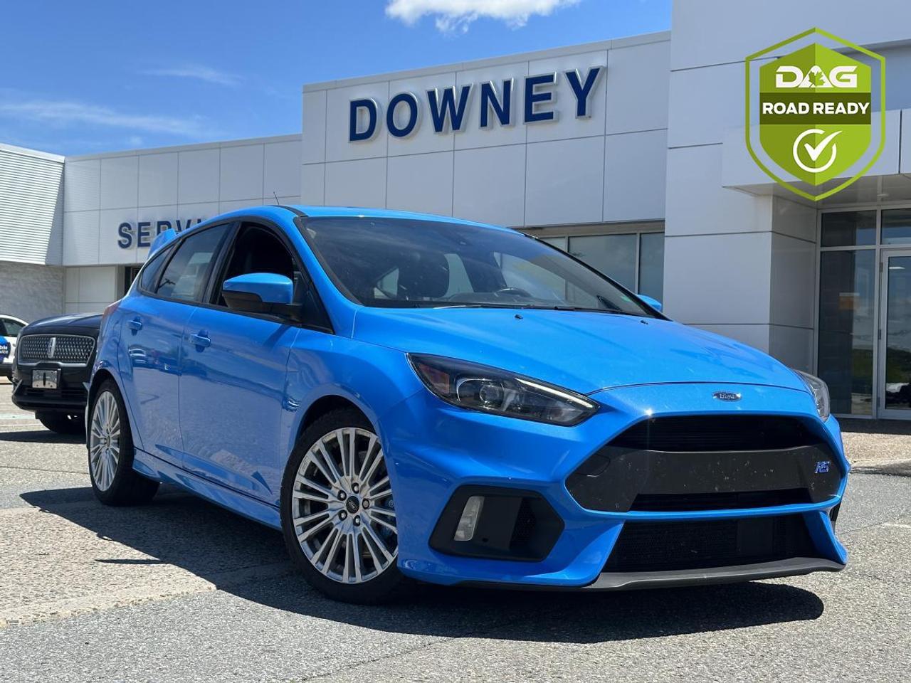 The 2016 Ford Focus RS is not your average hot hatch, its one of the most exciting performance vehicles Ford has ever built and a true modern collectors car. Produced in limited numbers for only a short production run, the Focus RS has become increasingly rare on Canadian roads, especially in clean condition. Combining aggressive styling, rally-inspired engineering, and everyday practicality, this high-performance hatchback delivers an experience that few vehicles in its class can match. Enthusiasts continue to seek out the RS because of its raw driving character, advanced all-wheel-drive system, and legendary Ford Performance pedigree.

Under the hood sits a turbocharged 2.3L EcoBoost engine producing an impressive 350 horsepower and 350 lb-ft of torque, paired to a proper 6-speed manual transmission. The advanced Ford Performance All-Wheel Drive system with Dynamic Torque Vectoring gives the RS incredible grip and cornering capability, while selectable drive modes, launch control, and the famous Drift Mode make this one of the most engaging drivers cars Ford has ever produced. With 0-100 km/h times under 5 seconds, the Focus RS delivers true sports car performance while still offering the practicality of a four-door hatchback.

The aggressive exterior styling immediately sets the RS apart from the standard Focus lineup with its wide stance, functional aerodynamic design, unique front fascia, rear spoiler, large alloy wheels, upgraded performance brakes, and unmistakable RS badging. Inside, the cabin is purpose-built for enthusiasts with heavily bolstered Recaro sport seats, a leather-wrapped steering wheel, sport gauges, aluminum pedals, and a driver-focused cockpit that reminds you this vehicle was engineered for performance first. Despite its track-inspired personality, the RS still offers modern comfort and technology including SYNC 3 with touchscreen infotainment, Bluetooth connectivity, dual-zone climate control, premium audio, rearview camera, and heated seating depending on equipment.

What truly makes the Focus RS special is how rare and memorable it has become. Ford discontinued the Focus RS after a very short production cycle as the market shifted away from performance cars toward SUVs and trucks, making these cars increasingly desirable among enthusiasts. Many owners continue to hold onto them because there simply are not many modern vehicles that combine turbocharged power, manual transmission, all-wheel drive, and hatchback practicality in one package anymore. This is a vehicle that delivers excitement every time you drive it and continues to earn respect in the performance car community years after production ended.

Why buy from Downey Ford? GREAT QUESTION!! Heres why:  Market Value Pricing provides the most competitive prices on all our pre-owned vehicles, all the time!  Downey Ford is the largest volume Ford dealership in the Maritimes.  Every Pre-Owned Vehicle comes with  New Wipers  New In-Cabin Filter  New Engine Air Filter  Plus Plus Plus  Reconditioning our pre-owned inventory is a source of pride for us! A basic motor vehicle inspection and a quick wash just isnt good enough for our customers. We complete an extremely thorough process, both mechanically and cosmetically, before it meets our standards. Heres just some of what we do:  Mechanical inspection that covers 100 +++ components including:  Engine  Electrical System  Suspension  Transmission  Brakes  Frame  Regular maintenance servicing  Plus Plus Plus  Our cosmetic reconditioning is elite:  Shampooing of Carpet  Acid Wash of Rims  Dressing of Tires  Engine Detail  Multi-stage polish  Plus Plus Plus  Here are some other extras we are happy to offer at no charge to you:  Vehicle History Report  Accident / Damage Report  Stolen Vehicle Report  Lien Search Report  Credit Report Review and Counseling  Free Trade-In Appraisals  Relaxed Low Pressure Sales Experience  Finance Pre-Approval Service  Service  Departments covering ALL of Southern New Brunswick  Delivery Services to all of Canada  Multiple Chartered Bank Financing Sources  Multiple Vehicle Protection Products available  Multiple Loan Protection Products available  Pet-Friendly Facility - Feel free to bring Bingo with you. 

We want to EARN your business and hope to speak with you soon. Our knowledgeable and friendly sales staff are here to ensure a seamless and enjoyable car-buying experience. Call us at 506-632-6000 to book your test drive today and discover why Downey Ford is the trusted choice for so many.