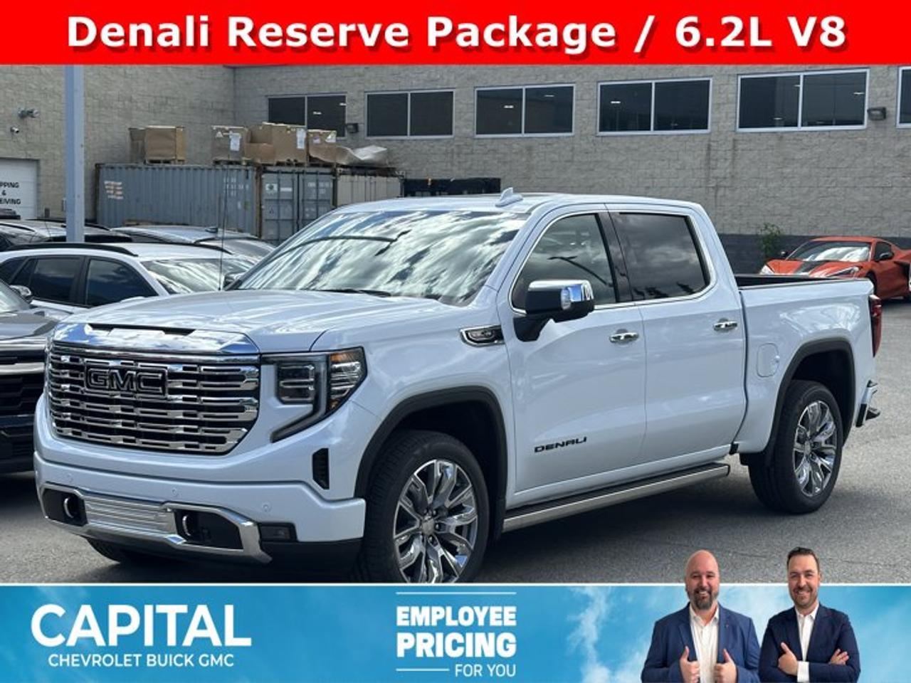 This GMC Sierra 1500 boasts a Gas V8 6.2L/376 engine powering this Automatic transmission. ENGINE, 6.2L ECOTEC3 V8 (420 hp [313 kW] @ 5600 rpm, 460 lb-ft of torque [624 Nm] @ 4100 rpm); featuring Dynamic Fuel Management, Wireless, Apple CarPlay / Wireless Android Auto, Wireless Charging.* This GMC Sierra 1500 Features the Following Options *Wipers, front rain-sensing, Windows, power rear, express down, Windows, power front, drivers express up/down, Window, power, rear sliding with rear defogger, Window, power front, passenger express up/down, Wi-Fi Hotspot capable (Terms and limitations apply. See onstar.ca or dealer for details.), Wheels, 20 x 9 (50.8 cm x 22.9 cm) multi-dimensional polished aluminum, Wheelhouse liners, rear (Deleted with (PCP) Denali CarbonPro Edition.), Wheel, 17 x 8 (43.2 cm x 20.3 cm) full-size, steel spare, USB Ports, 2, Charge/Data ports located inside centre console.* Visit Us Today *Stop by Capital Chevrolet Buick GMC Inc. located at 13103 Lake Fraser Drive SE, Calgary, AB T2J 3H5 for a quick visit and a great vehicle!
