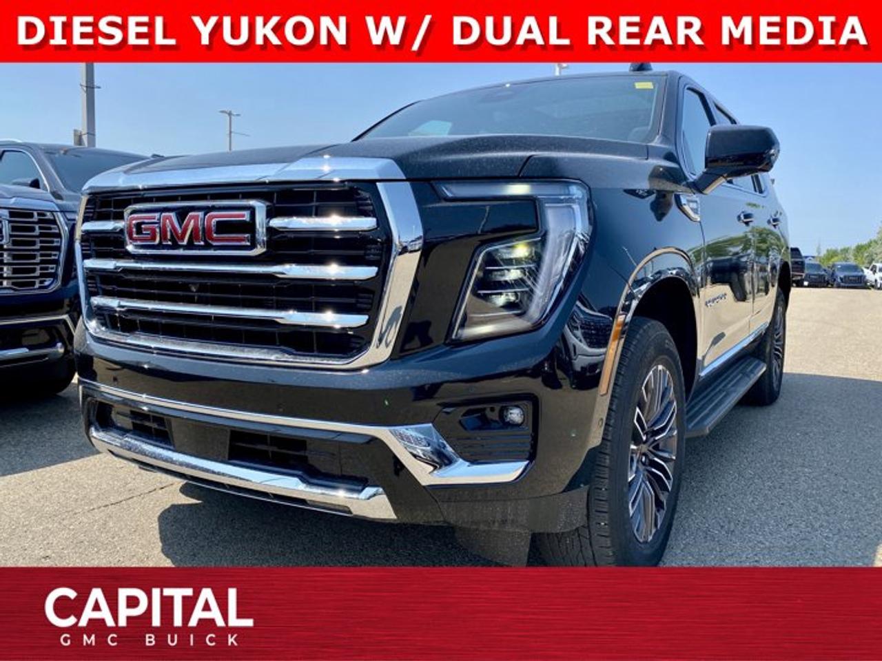 Check out this limited production 2026 Yukon Elevation Duramax Diesel... This 3 row SUV gets incredible fuel mileage and has incredible options like Heated Steering, Heated and Cooled Seats, Heated 2nd row buckets, Elevation Premium Package, Panoramic Sunroof, Power Sliding Center Console, Rear Streaming Camera Mirror, Dual Rear Media Screens, 360 CAM, Heads-up Display, Super Cruise handsfree Driving, and so much more... Dont miss out on this one CALL NOWAsk for the Internet Department for more information or book your test drive today! Text 507-585-4395 for fast answers at your fingertips!AMVIC Licensed Dealer - Licence Number B1044900Disclaimer: All prices are plus GST and include all cash credits and loyalties. See dealer for details. AMVIC Licensed Dealer # B1044900