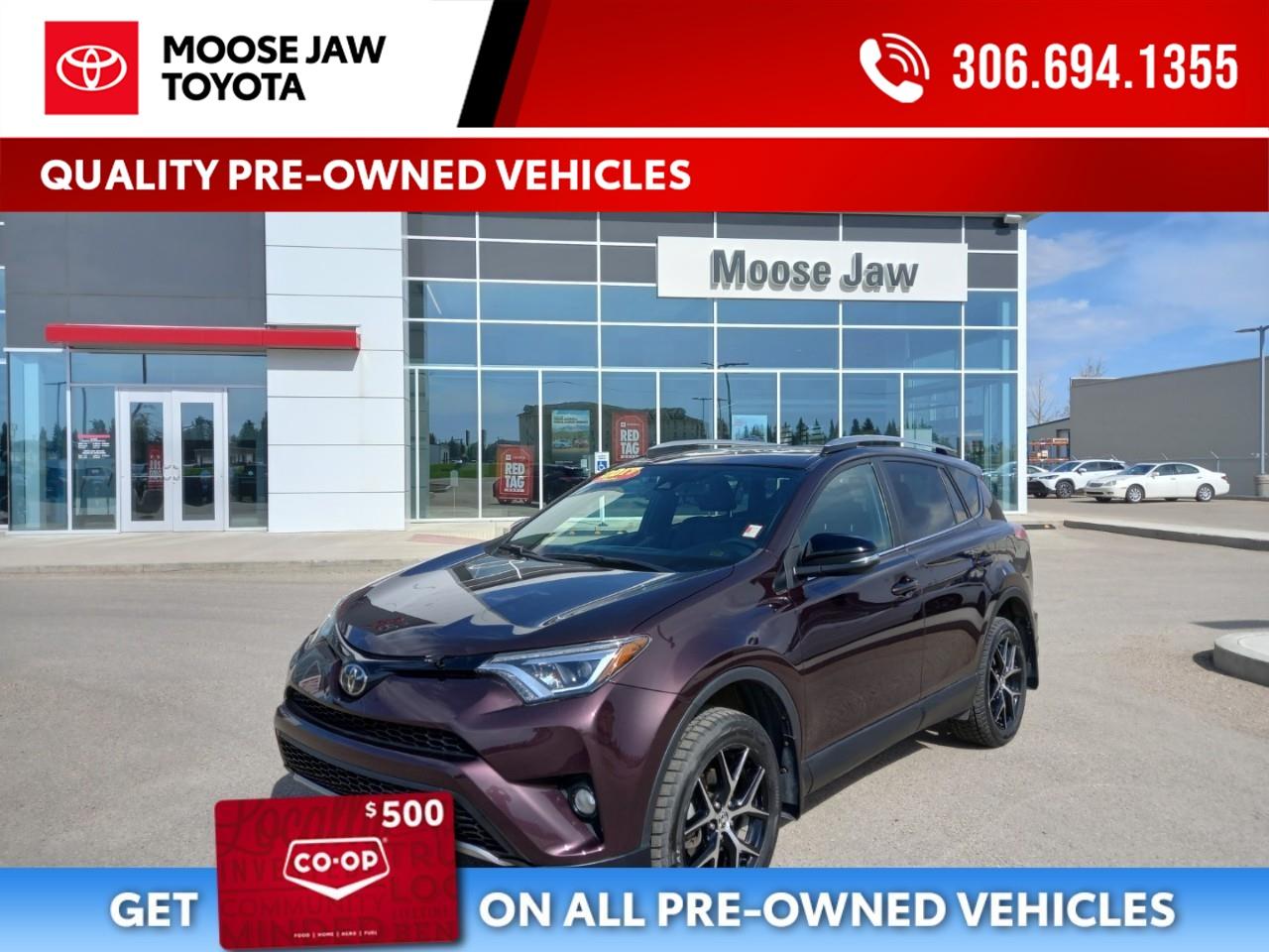 Used 2017 Toyota RAV4 SE Local trade with low mileage! for sale in Moose Jaw, SK