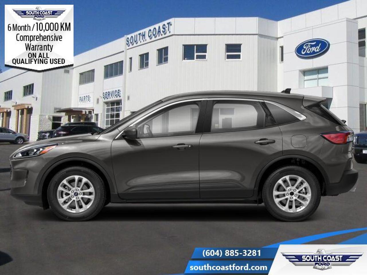 <b>Low Mileage, Navigation, Ford Co-Pilot360 Assist+, Power Liftgate, Reverse Sensing System, 19 inch Aluminum Wheels!</b><br> <br> <p style=color:Blue;><b>Upgrade your ride at South Coast Ford with peace of mind! Our used vehicles come with a minimum of 5,000 km and 3 months of Comprehensive Vehicle Warranty. Drive with confidence knowing your investment is protected.</b></p><br> <br> Compare at $23680 - Our Price is just $22990! <br> <br>With limitless capability and confidence, the Ford Escape is ready for wherever your next adventure takes you. This 2021 Ford Escape is fresh on our lot in Sechelt.<br> <br>The Ford Escape was built for an active lifestyle and offers plenty of options for you to hit the road in your own individual style. Whether you need a family SUV for soccer practice, a capable adventure vehicle, or both, the versatile Ford Escape has you covered. Built for those who live on the go, the Ford Escape was made to be unstoppable.<br> <br>This low mileage SUV has just 54,247 km. Its Carbonized Grey Metallic in colour. It has a 8 Speed Automatic transmission and is powered by a 181HP 1.5L 3 Cylinder Engine. It may have some remaining factory warranty, please check with dealer for details. <br> <br> Our Escapes trim level is SE AWD. Upgrading to this Ford Escape SE is a great choice as it comes loaded with heated front seats, stylish aluminum wheels and Fords SYNC 3 infotainment system complete with a large touchscreen, Apple CarPlay and Android Auto. Additional features include SiriusXM radio, FordPass Connect 4G LTE, a smart device remote starter and unique exterior accents. For added convenience and safety this Escape also comes with a 60-40 split-folding rear seat, remote keyless entry with a proximity key plus Ford Co-Pilot360 that features lane keep assist, a rear view camera, blind spot detection, automatic emergency braking and cross traffic alert. This vehicle has been upgraded with the following features: Navigation, Ford Co-Pilot360 Assist+, Power Liftgate, Reverse Sensing System, 19 inch Aluminum Wheels, Adaptive Cruise Control, Power Driver Seat.<br> To view the original window sticker for this vehicle view this <a href=http://www.windowsticker.forddirect.com/windowsticker.pdf?vin=1FMCU9G60MUA15320 target=_blank>http://www.windowsticker.forddirect.com/windowsticker.pdf?vin=1FMCU9G60MUA15320</a>. <br/><br> <br>To apply right now for financing use this link: <a href=https://www.southcoastford.com/financing/ target=_blank>https://www.southcoastford.com/financing/</a><br> <br/>Buy this vehicle now for the lowest bi-weekly payment of <b>$190.51</b> with $0 down for 84 months @ 7.99% APR O.A.C. (All rates are OAC. Check with our team for rate specials on new and used vehicles. Banks will have financed minimum amounts for certain rates. / Total Obligation of $31831 ). See dealer for details. <br><br>Call South Coast Ford Sales or come visit us in person. Were convenient to Sechelt, BC and located at 5606 Wharf Avenue. and look forward to helping you with your automotive needs.<br><br> Come by and check out our fleet of 20+ used cars and trucks and 100+ new cars and trucks for sale in Sechelt.  o~o