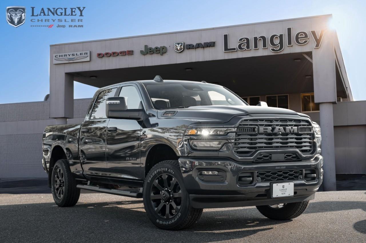 <p><strong>2026 RAM 3500 Big Horn 4x4 Crew Cab 6'4" Box Diesel</strong></p><p>The 2026 RAM 3500 Big Horn is a heavy-duty workhorse that features the High-Output Cummins Turbo Diesel, delivering best-in-class torque and massive towing capacity for the most demanding Canadian jobsites.</p><p></p><ul><li><p><strong>Engine</strong>: 6.7L Cummins High-Output Turbo Diesel I-6 (430 hp, 1,075 lb-ft torque)</p><p></p></li><li><p><strong>Drivetrain</strong>: 4x4 with 8-speed TorqueFlite heavy-duty automatic transmission</p><p></p></li><li><p><strong>Max Towing</strong>: Up to 16,606 kg (36,610 lbs) when properly equipped</p><p></p></li><li><p><strong>Max Payload</strong>: Up to 2,744 kg (6,050 lbs) depending on configuration</p></li><li><p><strong>Technology</strong>: Uconnect 5 with 8.4-inch touchscreen (available 14.5-inch) and Adaptive Cruise Control</p><p></p></li><li><p><strong>Key Features</strong>: 18-inch polished aluminum wheels, trailer brake control, and power-telescoping tow mirrors</p><p></p></li></ul><p>Come book a test drive at Langley Chrysler, conveniently located in Langley, British Columbia.</p>*All new vehicle purchases are plus the PDI accessory installs and any price increases provided by the manufacturer. For trucks the accessories will include wheel locks, spray-in liners, and mud flaps. For all other vehicles, wheel locks are standard, other equipment may apply. Confirm with the dealer.

<p>*All prices are net of all manufacturer incentives and/or rebates and are subject to change by the manufacturer without notice. All prices plus applicable taxes, applicable environmental recovery charges, documentation of $599 and full tank of fuel surcharge of $76 if a full tank is chosen.<br />Other items available that are not included in the above price:<br />Tire & Rim Protection and Key fob insurance starting from $599<br />Service contracts (extended warranties) for up to 7 years and 200,000 kms starting from $599<br />Custom vehicle accessory packages, mudflaps and deflectors, tire and rim packages, lift kits, exhaust kits and tonneau covers, canopies and much more that can be added to your payment at time of purchase<br />Undercoating, rust modules, and full protection packages starting from $199<br />Flexible life, disability and critical illness insurances to protect portions of or the entire length of vehicle loan?im?im<br />Financing Fee of $500 when applicable<br />Prices shown are determined using the largest available rebates and incentives and may not qualify for special APR finance offers. See dealer for details. This is a limited time offer.</p>