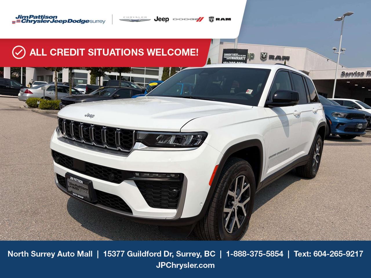 Jim Pattison Chrysler Jeep Dodge is ready to help you find your perfect vehicle. Our team of highly-experienced pros will provide you with the highest level of customer care and we are proud to offer online shopping from the comfort of your home with the new Pick, Price, Purchase Program. Browse our inventory online, create a personal account to track the vehicles youre interested in and the payment options that work best for you. Simple as that! And we will be here to answer all your questions. Visit our website, send us an email or give us a call today and let us get to work for you! -	Price includes freight & PDI, documentation fee ($895), dealer preparation fee ($495), A/C levy ($100), tire levy (up to $32.50), and VSA transaction levy ($10). Finance/lease placement fee ($595) if applicable, GST and PST are additional. Dealer-installed accessories are included, if applicable. Rebates applied after taxes. Rebates applied after taxes. D#30394