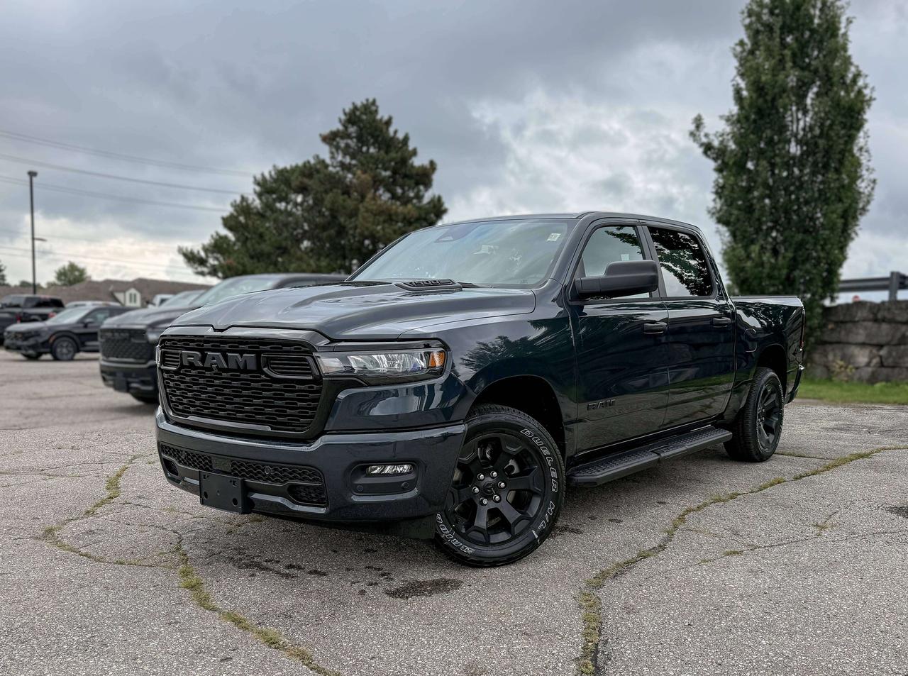 Built to take on the demands of the job, our New 2026 RAM 1500 Express Crew Cab 4X4 delivers strong capability and a purposeful stance that works as hard as you do in Forged Blue Metallic. Motivated by a 3.6 Litre eTorque V6 delivering 305hp matched to an 8 Speed Automatic transmission, so youre well-prepared for pulling. This Four Wheel Drive truck rides on a durable suspension built to handle hard work while delivering efficient performance for its class. Come see this one in person to check out its bold grille, black bumpers, heated power mirrors, and practical design that stands ready for the job. Our Express cabin is designed for practical comfort and everyday usability with supportive heavy-duty seats, a tilt steering wheel, air conditioning, power accessories, and a straightforward layout built for getting the job done. Technology includes a user-friendly infotainment system with Bluetooth&reg; connectivity and a basic audio system to keep you connected on the move. Theres no shortage of safety technology, either. RAM is at your service with adaptive cruise control, front/rear automatic braking, blind-spot monitoring, trailer sway damping, hill start assistance, front/rear parking sensors, and other intelligent systems. Committed to truck leadership, our 1500 Express is a compelling choice! Save this Page and Call for Availability. We Know You Will Enjoy Your Test Drive Towards Ownership!