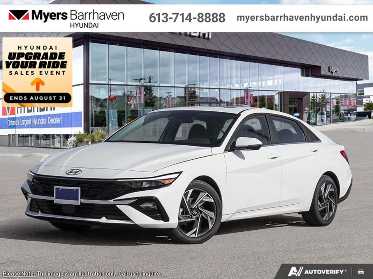 <b>Bose Premium Audio,  Adaptive Cruise Control,  Sunroof,  Navigation,  Heated Seats!</b><br> <br> This bold Hyundai Elantra is bringing excitement to this narrowing class of cars.<br> <br>This 2026 Elantra was made to be the sharpest compact sedan on the road. With tons of technology packed into the spacious and comfortable interior, along with bold and edgy styling inside and out, this family sedan makes the unexpected your daily driver.<br> <br>This Atlas White sedan has an Automatic transmission and is powered by a 147HP 2.0L 4 Cylinder Engine. <br> <br> Our Elantras trim level is Luxury. The cabin delivers a confident blend of comfort, control, and modern capability with heated leatherette seating surfaces, heated front bucket seats, a heated leather steering wheel, dual zone automatic climate control, adaptive cruise control with stop and go capability, a proximity key system with push button start, selective service internet access, and a fully digital instrument cluster. Integrated early into the experience, the express sliding and tilting glass sunroof complements a premium technology package built around a 10.25 inch touchscreen navigation system with Bose audio, eight speakers with an external amplifier, Android Auto, Apple CarPlay, BlueLink telematics, SiriusXM, Bluetooth with voice recognition, wireless phone connectivity, real time traffic display, smart device integration, and smart device remote engine start. Everyday convenience is reinforced with power windows featuring driver one touch up down, smart trunk proximity access, ample cabin storage, a full floor console, front and rear cupholders, carpeted flooring, fade to off interior lighting, cargo space lighting, and leather gear shifter material. Safety technology is comprehensive with forward collision avoidance assist including pedestrian, cyclist, and junction turning detection, blind spot collision warning, rear cross traffic collision avoidance assist, lane keeping assist, highway driving assist, driver monitoring alert, emergency SOS capability, a full suite of airbags including rear side impact units, ABS with driveline traction control, electronic stability control, tire pressure monitoring, child safety locks, and a backup camera. This vehicle has been upgraded with the following features: Bose Premium Audio, Adaptive Cruise Control, Sunroof, Navigation, Heated Seats, Heated Steering Wheel, Blind Spot Warning.<br><br> <br/><br> o~o