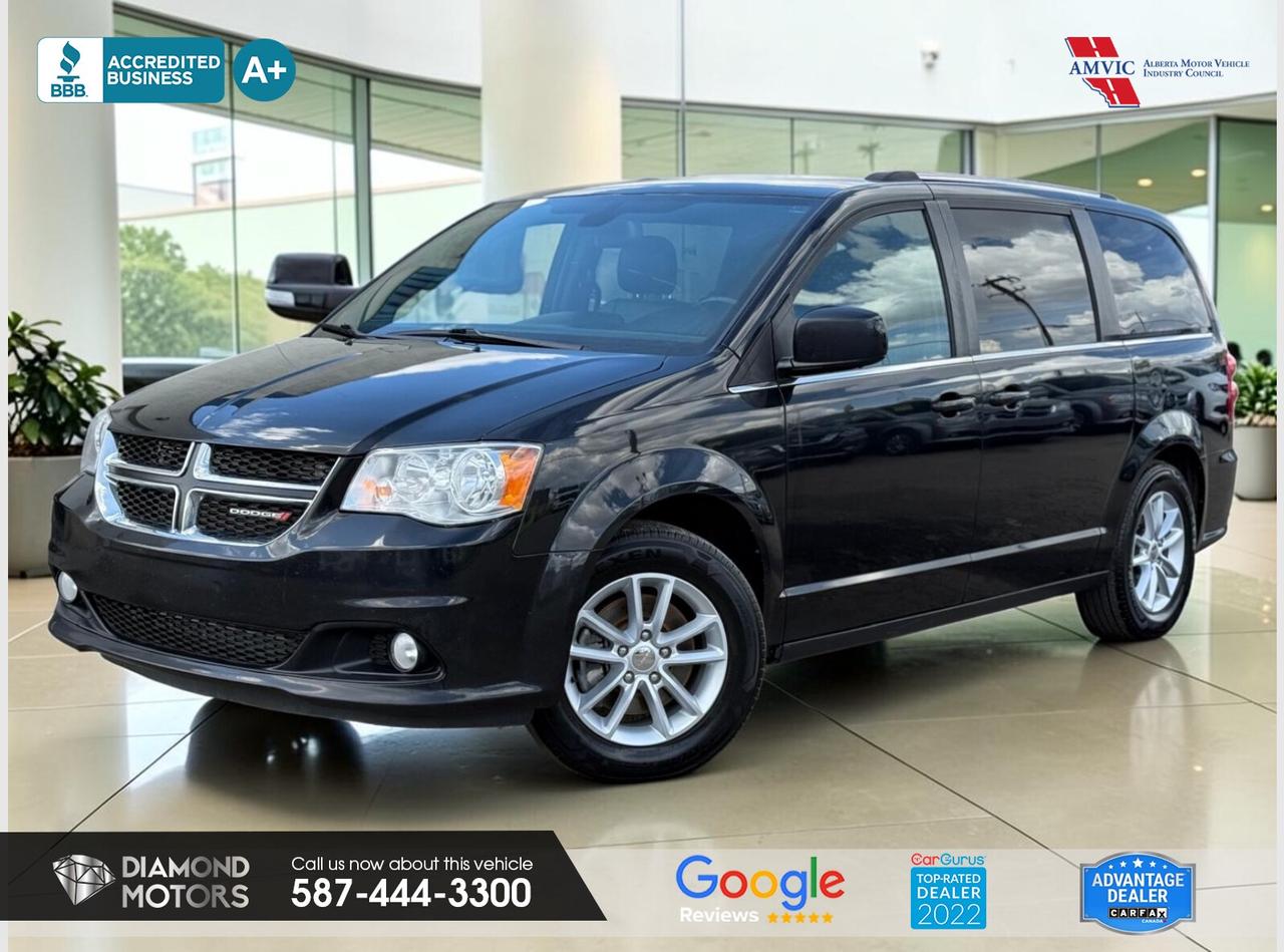 LIMITED TIME at Diamond Motors <br/> Drive away with a FREE 1-Year Warranty + low payments included at Listed Price. T&Cs Apply. <br/> <br/> <br/> Now Available: 2020 Dodge Grand Caravan Premium Plus Black has 168,459 KM on it. 3.6L 6 Cylinder Engine engine, Front-Wheel Drive, Automatic transmission, 7 Seater passengers, on special price for $17,500.00. <br/> <br/> <br/> NO ACCIDENTS, LEATHER, BLUETOOTH, NAVIGATION,HEATED STEERING WHEEL, REMOTE STARTER, HEATED SEATS, BACKUP CAMERA, CRUISE CONTROL, POWER DOORS, POWER SEATS, 7 SEATS, HEATED MIRROR, DUAL CLIMATE CONTROL AND MUCH MORE!! <br/> <br/> <br/> Book your appointment today for Test Drive. We offer contactless Test drives & Virtual Walkarounds. Stock Number: 261109 <br/> Disclosure: This vehicle was previously registered in SK. Vehicle has passed all required inspections in Alberta. <br/> The vehicle was owned by a vehicle rental business or used as a rental vehicle. <br/> At Diamond Motors, we are dedicated to providing you with an outstanding car-buying experience, offering quality pre-owned vehicles at prices that fit your budget. Our transparent and honest approach means you can expect straightforward guidance without any high-pressure sales tactics. We believe in building lasting relationships with our customers by offering personalized service tailored to your needs. From the moment you step onto our lot, our team is here to support you every step of the way, ensuring you leave confident in your decision. Trust, integrity, and customer satisfaction are the foundation of everything we do. <br/> <br/> <br/> Why Choose Diamond Motors?<br/> <br/> Certified Pre-Owned Vehicles <br/> Family Owned & Operated <br/> 100+ Vehicles in Stock <br/> Finance & Extended Warranty Available <br/> Transparent Pricing <br/> Inspection & Carfax Provided <br/> No-Pressure Buying Experience <br/> Full Disclosure Guaranteed <br/> Top Google Rated Dealership <br/> Trade-Ins Welcome <br/> AMVIC Licensed & BBB Accredited <br/> CarGurus Top-Rated Dealer (2022 & 2024) <br/> <br/> <br/> Phone to schedule an appointment @ 587-444-3300 or simply browse our inventory online www.diamondmotors.ca or come and see us at our location at <br/> 3403 93 street NW, Edmonton, T6E 6A4 <br/> <br/> <br/> To view the rest of our inventory: <br/> www.diamondmotors.ca/inventory <br/> <br/> <br/> This dealership provides all required disclosures in accordance with AMVIC regulations. A completed Mechanical Fitness Assessment and its associated inspection work order will be supplied with every vehicle. A Carfax (or equivalent) vehicle history report will also be provided, including available information on previous damage, accident history, stolen or salvage status, and jurisdictional records. <br/> Customers are encouraged to review all vehicle features, options, and equipment for accuracy prior to purchase. <br/>