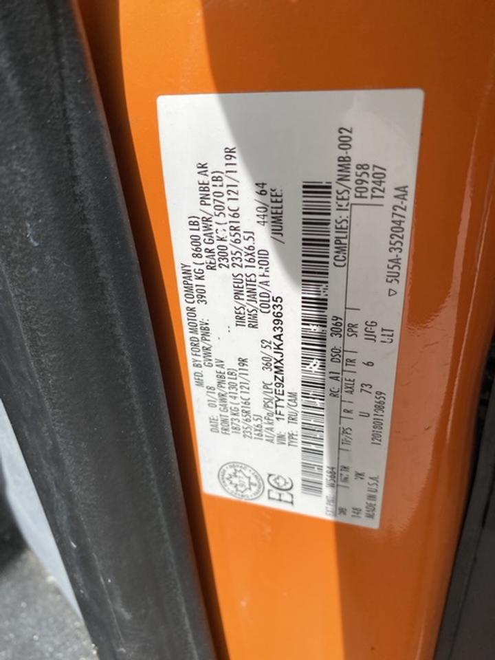 2018 Ford Transit VAN T-150 148" LOW RF 86 Photo