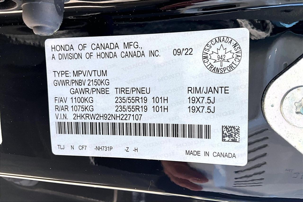 2022 Honda CR-V BLACK EDITION AWD   1 OWNER   FULLY LOADED   NAVI Photo