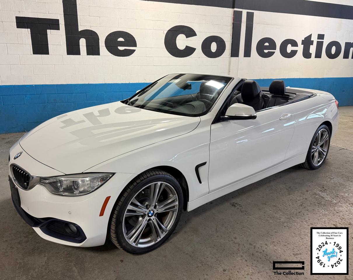 This stunning  local Ontario BMW 428Xi Convertible has just arrived with a clean vehicle history and is ready to go A verified Carfax Canada vehicle search is included. Showroom condition both inside and out this BMW wont be around for long.<BR><BR>The Collection of Fine Cars Inc. has performed an in depth analysis and inspection to ensure the quality of the vehicle so you can be confident in your purchase. *Certification - All vehicles can be certified for an additional cost of $999.00 and are professionally detailed so when you drive away you will be proud of your new purchase and the envy of your neighbours and friends. If not certified, then per OMVIC regulations the vehicle is not drivable and not certified. Taxes and licensing fees are additional. <BR><BR>Our Team of Financing Specialists can help get into the car of your dreams no matter your credit situation. Deferred Financing solutions are available so you dont have to pay for up to 90 Days. We are here to help people get the financing they need along with the vehicle they want. With our experienced in house finance specialists we can help anyone obtain the loan needed for that new or used car, truck, or SUV. Whether you have Perfect Credit, Bad Credit, Slow, Bankruptcy, Divorce, Self-Employed, New to the Country, at The Collection we can help. With as little as 0 Down you can get into the car of your dreams at The Collection of Fine Cars today. <BR><BR>This BMW 428XI comes finished a glimmering Alpine White on Black Leather. You will find an abundance of premium and luxury appointments including  AWD, BMW Sports Pkg,, Keyless Entry with Push-Button Start, Factory BMW Navigation with Back-Up Camera, Park Assist,  and So much more. <BR><BR>The Collection of Fine Cars Inc has been serving the community for 30 years. For over 3 decades Richard and Tim have be combing the province and sometimes the country to find the best possible vehicles to offer our clients. Come and see our 25000 sq ft indoor showroom for yourself. Whether its sunny or snowy the elements wont be a problem come indoors and rarely does our inventory of premium automobiles drop below 100. We invite you to experience The Collection today. *Celebrating 30 Years in Business 1994-2024...<BR><BR>* Even though we take reasonable precautions to ensure that the information provided is accurate and up to date, we are not responsible for any errors or omissions. Please verify all information directly with The Collection of Fine Cars Inc to ensure its accuracy. <BR><BR>