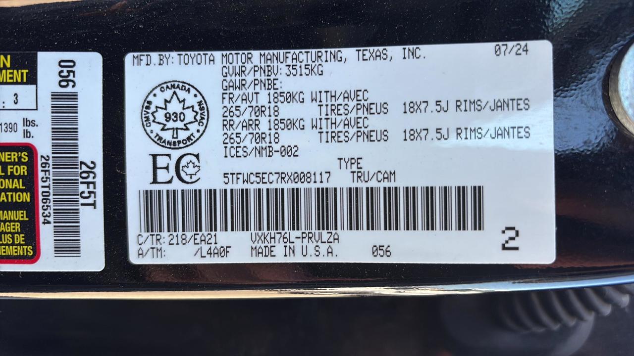 2024 Toyota Tundra 4x4 Crewmax Limited Hybrid Long Bed Photo