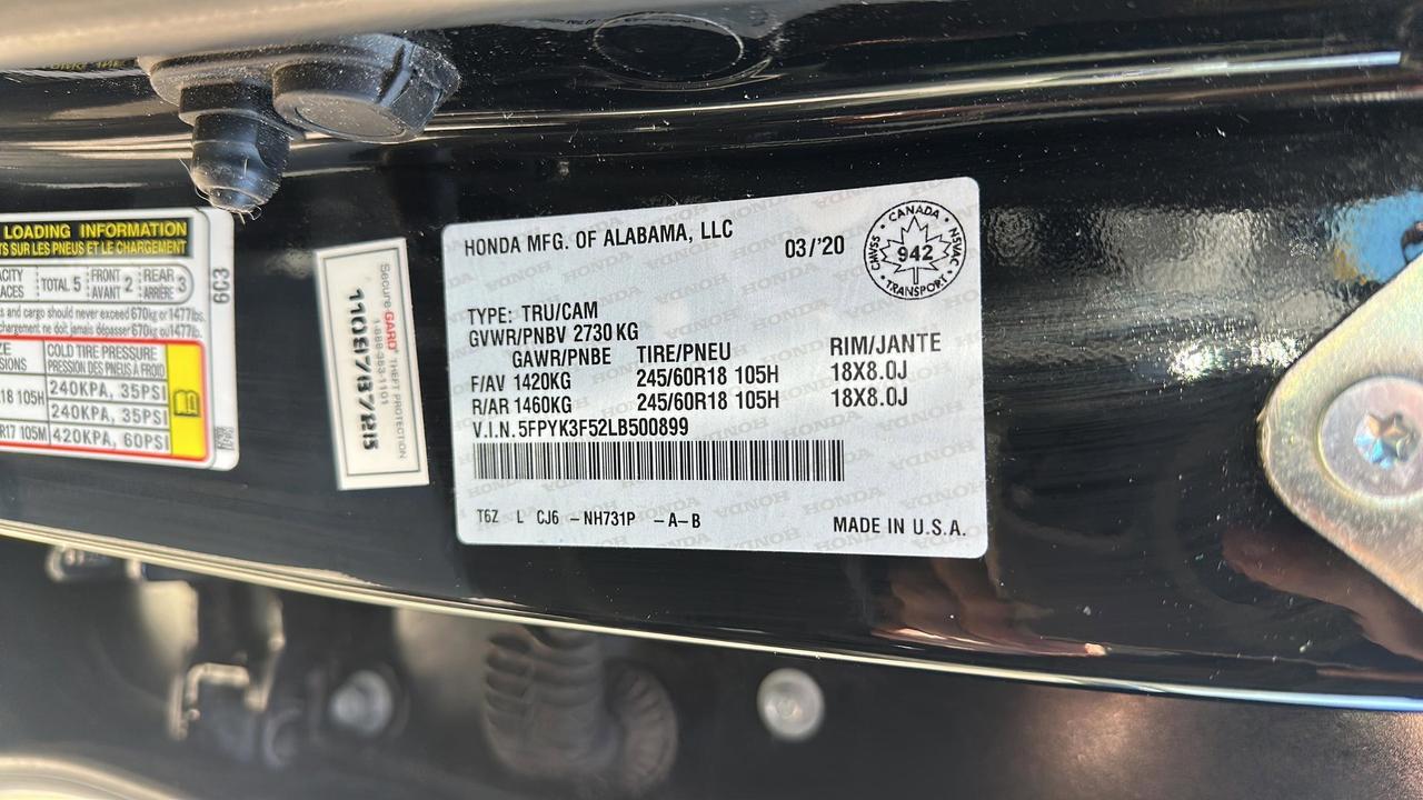 2020 Honda Ridgeline EX-L AWD Photo