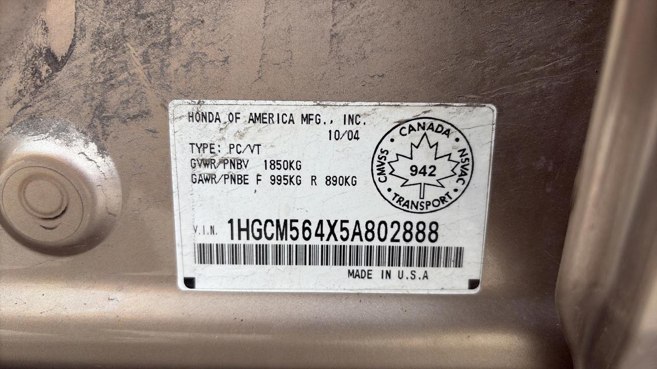 2005 Honda Accord 4dr LX-G Auto Photo