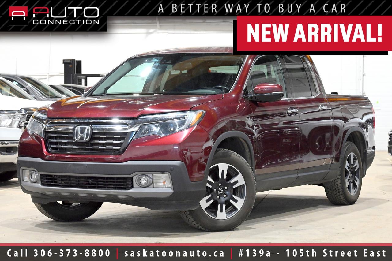 <p><span><font color=#000000><span>Financing & Warranty Available!</span><span><br></span></font></span><span><br></span><span>Accident Free! - Regularly Maintained - SK Truck</span><span><br></span><span><br>Finished in a striking Deep Scarlet Pearl finish with a refined Black leather interior, this <b>2020 Honda Ridgeline Touring</b> delivers the perfect blend of comfort, capability, and everyday practicality. This accident-free, Saskatchewan-local truck has been regularly maintained and offers the confidence of Honda reliability paired with premium features throughout. Its smooth and capable 3.5L i-VTEC V6 engine with All-Wheel Drive gives you confident performance year-round, whether youre commuting through the city or heading out on the highway. Inside, youll enjoy upscale comfort with heated and cooled front seats, heated rear seats, a heated steering wheel, and tri-zone climate control designed to keep everyone comfortable in every season. The spacious cabin is loaded with modern technology including Apple CarPlay, Android Auto, built-in navigation, remote start, and a power moonroof that adds an open-air feel to every drive. Hondas advanced safety systems provide added peace of mind with adaptive cruise control, blind spot monitoring, lane keeping assist, collision mitigation braking, and a multi-angle rearview camera with dynamic guidelines. Practicality is another standout thanks to the Ridgelines innovative dual-action tailgate and lockable in-bed trunk, making it as functional on the job site as it is for weekend adventures. Front and rear parking sensors, LED lighting, rain-sensing wipers, and proximity key entry with push-button start all add to the premium driving experience. If you are looking for a versatile midsize truck that stands out with comfort, intelligence, and proven dependability, this Ridgeline Touring is ready to impress at Saskatoon Auto Connection.<br><br></span><span>Key Features:</span><span><br></span><span><br>- All-Wheel Drive (AWD)<br>- Cooled & Heated Front Seats<br>- Heated Rear Seats<br>- Heated Steering Wheel<br>- Remote Start<br>- Adaptive Cruise Control<br>- Apple CarPlay & Android Auto Compatibility<br>- Navigation<br>- Power Moonroof<br>- Front & Rear Parking Sensors<br>- Multi-Angle Rearview Camera w/ Dynamic Guidelines<br>- Blind Spot Information System w/ Rear Cross Traffic Monitor<br>- Lane Keeping Assist<br>- Lane Departure Warning<br>- Road Departure Mitigation System<br>- Collision Mitigation Braking System<br>- Forward Collision Warning<br>- Auto High Beams<br>- Proximity Key Entry System w/ Push-Button Start<br>- Rain-Sensing & De-Icing Windshield Wipers<br>- Tri-Zone Automatic Climate Control<br>- Power-Adjustable Front Seats w/ Drivers Memory<br>- HomeLink Remote System<br>- Blue Ambient Interior Lighting<br>- Power-Folding Heated Sideview Mirrors w/ Memory<br>- Projector-Beam LED Headlights<br>- Fog Lights<br>- LED Taillights<br>- Dual-Action Tailgate & In-Bed Trunk<br>- Integrated LED Bed Lights<br>- 3.5L i-VTEC 6-Cylinder Engine<br><br><b>Exterior Colour:</b> Deep Scarlet Pearl<br><b>Interior Colour:</b> Black Leather<br><br><b>Manufacturers Brochure:</b> </span><a href=https://autocatalogarchive.com/wp-content/uploads/2020/11/Honda-Ridgeline-2020-CA.pdf target=_blank><span>https://autocatalogarchive.com/wp-content/uploads/2020/11/Honda-Ridgeline-2020-CA.pdf</span></a><span><br><br></span><span>Unlock a full year of FREE exclusive VIP benefits with your purchase! Enjoy 20% off labor, 25% off tires, free windshield stone chip repairs, and so much more. Visit saskatoonauto.ca/vip-features for all the details.<br></span><span><br>Honesty Pricing eliminates the haggle hassle by providing you with our lowest possible selling price up front. In fact, it is the lowest price in our market, and we will prove it by disclosing a comprehensive market report of what our competitors are selling similar vehicles for.<br></span><span><br>This vehicle meets our Diamond Certification standard, which begins by selecting only premium quality vehicles and subjecting them to a much more comprehensive inspection process than typical dealerships use. Diamond Certified ensures a clean history, exceptional appearance and problem-free operation.<br></span><span><br>At Saskatoon Auto Connection we sell pre-owned automobiles the way we would like to buy them ourselves. Since 2008, we have been dedicated to providing the highest level of integrity and transparency in our industry, in combination with the highest quality vehicles at the most competitive prices in Saskatchewan. Our friendly staff is ready to positively redefine your expectations of the pre-owned automobile space.</span><span></span></p>