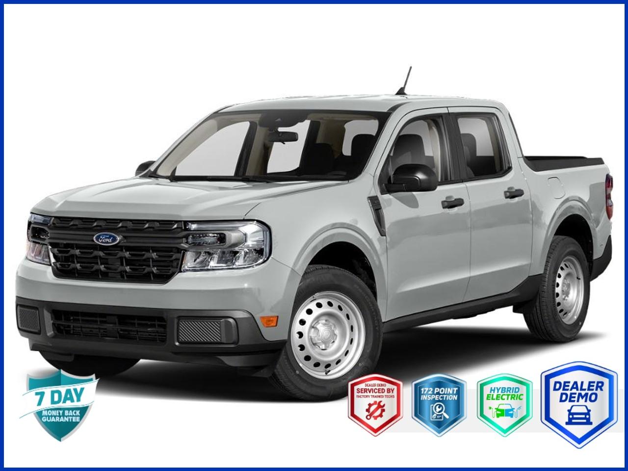<b>PEACE OF MIND:</b> Factory Comprehensive & Powertrain Warranty!<br>- Balance of factory coverage.<br>- <b>OEM EXPERTISE:</b> As a Franchise Dealer, we have exclusive access to this vehicles full factory warranty & repair history.<br><b>DEMO ADVANTAGE:</b> Like-New Condition!<br>- Verify eligibility for <b>New Vehicle Rates & Incentives</b>.<br><br><br><b>PERFORMANCE & CAPABILITY: </b>This low-mileage dealer demonstrator <b>2024 Ford Maverick XL</b> finished in Cactus Grey with a Dark Slate/Medium Graystone, Cloth 40/20/40 Split Bench Seat interior, creating a sophisticated, versatile, and understated style. As a powerful Pickup Truck, this SuperCrew configuration provides spacious seating and versatile capability. Full configuration: XL FWD SuperCrew. Powered by a responsive <b>2.5L 4cyl</b> engine paired with a smooth <b>CVT</b> and a confident <b>Front Wheel Drive</b> system.<br><br><b>MARKET VALUE: </b><br> - <b>Low Mileage Find:</b> A recent model year with exceptionally low mileage. Its <b>Front-Wheel Drive</b> layout is engineered for efficiency and predictable handling, making it a reliable choice for daily driving.<br>Powered by a versatile <b>2.5L 4cyl</b>, offering a great balance of performance and fuel efficiency. The <b>Continuously Variable Transmission (CVT)</b> provides a seamless and smooth driving experience, eliminating traditional gear shifts for effortless power delivery.<br><br><b>EQUIPMENT: </b><br><b>Safety & Driver Assistance:</b> PANIC ALARM, TRACTION CONTROL, ABS BRAKES, BRAKE ASSIST, DUAL FRONT IMPACT AIRBAGS, DUAL FRONT SIDE IMPACT AIRBAGS<br><b>Comfort & Convenience:</b> ILLUMINATED ENTRY, PASSENGER VANITY MIRROR, REMOTE KEYLESS ENTRY, OVERHEAD CONSOLE, POWER WINDOWS, POWER STEERING<br><b>Technology & Entertainment:</b> TRIP COMPUTER, RADIO DATA SYSTEM, COMPASS, AM/FM RADIO, OUTSIDE TEMPERATURE DISPLAY<br><b>Performance & Capability:</b> TRAILER SWAY CONTROL, FRONT ANTI-ROLL BAR, FRONT WHEEL INDEPENDENT SUSPENSION, REAR ANTI-ROLL BAR, SPEED-SENSING STEERING<br><b>Exterior & Styling:</b> REAR STEP BUMPER, DELAY-OFF HEADLIGHTS, FULLY AUTOMATIC HEADLIGHTS, AUTO HIGH-BEAM HEADLIGHTS<br><br><b>Start your week off right!</b> Schedule a test drive of this impressive Ford Maverick today.<br><br>