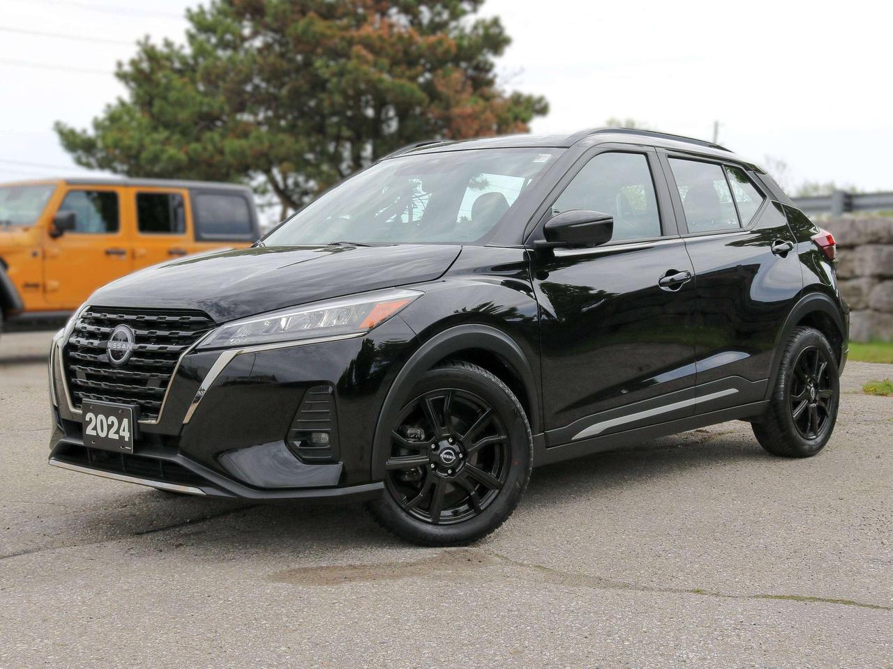 1 KEY FOB, BACKUP CAMERA, BLUETOOTH, HEATED SEATS, BLIND SPOT, REMOTE START AND MORE !!!

The athletic details of our 2024 Nissan Kicks SR give it a daring and dynamic presence in Super Black! Powered by a 1.6 Litre 4 Cylinder providing 122hp paired to an Xtronic CVT for fuel-efficient fun. This Front Wheel Drive SUV returns approximately 6.5L/100km on the highway with agile handling to help you get around town. You can get your Kicks with a sporty style, thanks to LED lighting with signature accents, fog lamps, 17-inch alloy wheels, a dark chrome grille, black roof rails, and gloss-black heated power mirrors.

Our SR cabin is engineered to keep you and your crew comfortable with supportive sport cloth seats, orange accents, a leather-wrapped steering wheel, air conditioning, a front-center console, remote start, Intelligent Key, pushbutton ignition, and rewarding infotainment resources. Features like an 8-inch touchscreen, a 7-inch Advanced Drive-Assist Display, WiFi compatibility, Apple CarPlay&reg;, Android Auto&reg;, Bluetooth&reg;, and six-speaker audio can come in handy on almost any trip.

Nissan helps you avoid harms way with front/rear automatic braking, lane-departure warning, a blind-spot monitor, adaptive cruise control, a rearview camera, a driver attention monitor, and other intelligent safety technologies. Our Kicks SR is well-equipped for excitement with all that! Save this Page and Call for Availability. We Know You Will Enjoy Your Test Drive Towards Ownership! 

Bustard Chrysler prides ourselves on our expansive used car inventory. We have over 100 pre-owned units in stock of all makes and models, with the largest selection of pre-owned Chrysler, Dodge, Jeep, and RAM products in the tri-cities. Our used inventory is hand-selected and we only sell the best vehicles, for a fair price. We use a market-based pricing system so that you can be confident youre getting the best deal. With over 25 years of financing experience, our team is committed to getting you approved - whether you have good credit, bad credit, or no credit! We strive to be 100% transparent, and we stand behind the products we sell. For your peace of mind, we offer a 3 day/250 km exchange as well as a 30-day limited warranty on all certified used vehicles.