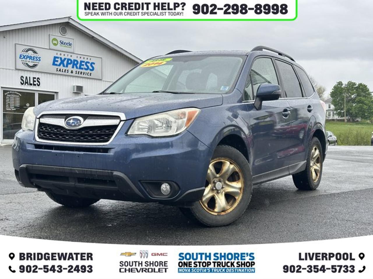 Awards: * Motor Trend Automobiles of the year * 2014 KBB.com 10 Best SUVs Under $25,000 * 2014 KBB.com 10 Best All-Wheel Drive Cars & SUVs Under $25,000 * 2014 KBB.com 12 Best Family Cars Recent Arrival! Blue 2014 Subaru Forester 2.5i Touring AWD 6-Speed CVT 2.5L 4-Cylinder DOHC ABS brakes, Air Conditioning, Alloy wheels, Brake assist, CD player, Dual front side impact airbags, Electronic Stability Control, Exterior Parking Camera Rear, Front dual zone A/C, Front fog lights, Front Heated Reclining Bucket Seats, Front reading lights, Fully automatic headlights, Heated door mirrors, Heated front seats, Illuminated entry, Knee airbag, Leather Shift Knob, Occupant sensing airbag, Overhead console, Power door mirrors, Power Liftgate, Power moonroof, Power steering, Power windows, Radio data system, Rear window defroster, Rear window wiper, Remote keyless entry, Security system, Speed control, Spoiler, Tachometer, Telescoping steering wheel, Tilt steering wheel, Traction control, Trip computer, Variably intermittent wipers. Reviews: * Standard all-wheel drive; roomy interior; very good fuel economy; stout turbocharged engine; off-road capability still a priority. Source: Edmunds * Building on its well-established reputation for capability, reliability, practicality and longevity, the new Forester now delivers even more comfort and convenience while offering the added benefit of standard fuel-efficient all-wheel drive -- and does it at an outstanding price point. Source: KBB.com