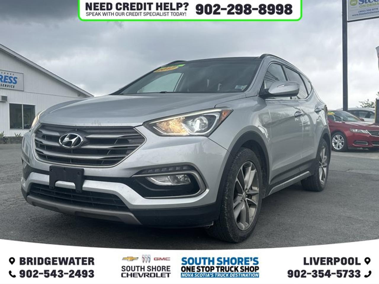 Awards: * 2017 KBB.com 10 Most Awarded Brands Recent Arrival! Sparkling Silver 2017 Hyundai Santa Fe Sport 2.0T Limited For Sale, Bridgewater AWD 6-Speed Automatic with Shiftronic 2.0L I4 DGI DOHC 16V Turbocharged Clean Car Fax, 12 Speakers, ABS brakes, Air Conditioning, Alloy wheels, Automatic temperature control, Brake assist, CD player, Compass, Driver door bin, Dual front impact airbags, Dual front side impact airbags, Electronic Stability Control, Exterior Parking Camera Rear, Front anti-roll bar, Front dual zone A/C, Front fog lights, Fully automatic headlights, Garage door transmitter: HomeLink, Heated & Ventilated Front Bucket Seats, High-Intensity Discharge Headlights, Illuminated entry, Leather Seating Surfaces, Navigation System, Outside temperature display, Overhead airbag, Overhead console, Passenger vanity mirror, Power driver seat, Power Liftgate, Power moonroof, Power passenger seat, Power steering, Power windows, Rear anti-roll bar, Rear Parking Sensors, Rear window defroster, Roof rack: rails only, Security system, Speed control, Speed-sensing steering, Speed-Sensitive Wipers, Steering wheel mounted audio controls, Telescoping steering wheel, Traction control, Trip computer, Variably intermittent wipers, Ventilated front seats. Reviews: * Generous rear-passenger and cargo space; lots of features for the money; lengthy warranty coverage. Source: Edmunds