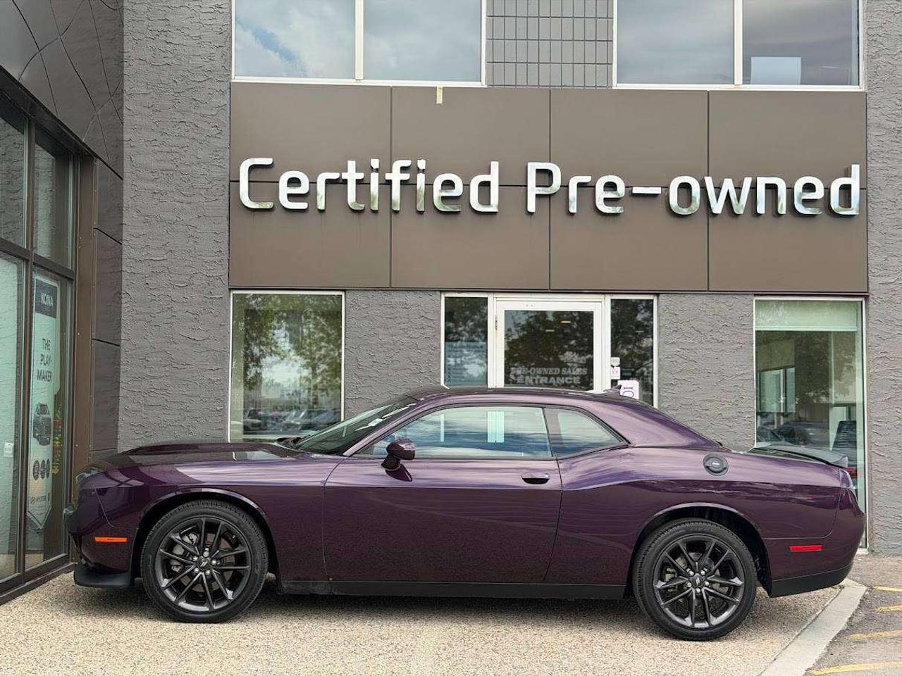 This ONE OWNER ACCIDENT FREE Dodge Challenger GT comes loaded with a reliable and responsive 3.6L PENTASTAR V6 motor, automatic transmission with F1 style paddle shifter and selectable drive modes, an impressive ALL WHEEL DRIVE system, factory remote starter, fog lights, 20-inch alloy wheels, sport-tuned suspension, performance steering, park sensors, premium cloth and leather heated / cooled sport seats with memory settings, premium ALPINE sound system, back-up camera, Blind Spot Detection system, adaptive cruise control, full-speed Forward Collision Warning with Active Braking, Lane Departure Warning, Lane Keep Assist, 7-inch display with NAVIGATION / APPLE CARPLAY / ANDROID AUTO, dual-zone automatic climate control and much more!!!