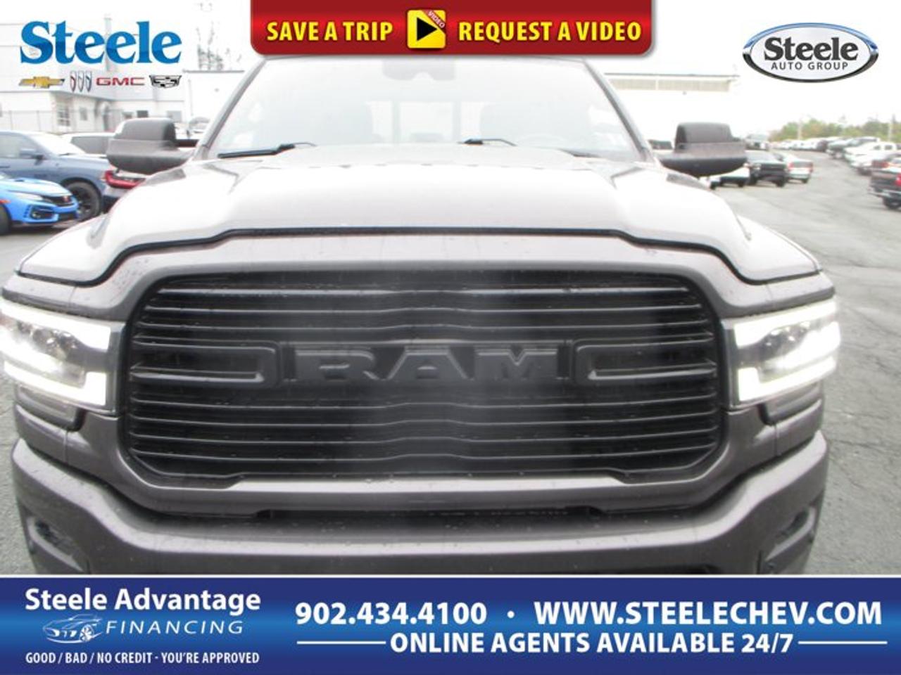 Built for hard work and long-distance comfort, this 2022 RAM 2500 Laramie is a heavy-duty diesel truck that knows how to get the job done. Offered by Steele Chevrolet Buick GMC in Dartmouth, it pairs a Grey exterior with a Black interior, four full doors, automatic transmission, and four-wheel drive for confident performance in changing Atlantic Canadian conditions.With 133,482 km on the odometer, this used 2022 RAM 2500 Laramie brings proven capability and premium equipment to the road. Its 6.7-litre intercooled turbo diesel I-6 delivers the kind of low-end pull truck buyers want for towing, hauling, and demanding daily use. Added highlights like a power sunroof, air suspension, rain-sensing windshield wipers, power mirrors, and Apple CarPlay make every drive more rewarding.FEATURES OF THE 2500 LaramiePremium cabin with upscale truck designTurbo diesel power for serious workFour-wheel drive for added tractionAir suspension supports comfort and controlADVANCED SAFETY FEATURESFour-wheel drive aids slippery road tractionRain-sensing wipers help maintain visibilityPower mirrors support clearer side viewsHeavy-duty build inspires confident travelPERFORMANCE AND EFFICIENCY6.7-litre turbo diesel delivers strong torqueAutomatic transmission supports smooth power deliveryFour-wheel drive enhances year-round capabilityAir suspension helps balance ride qualityCOMFORT AND CONVENIENCEPower sunroof brings in light aboveFour full doors ease cabin accessAir suspension smooths rougher road surfacesPower mirrors add daily driving easeTECHNOLOGY AND CONNECTIVITYApple CarPlay connects apps and callsTouch-friendly smartphone access feels familiarEasy media control supports daily drivingConvenient connectivity keeps drivers in touchTRUCK FEATURESHeavy-duty chassis built for demanding tasksDiesel torque supports towing and haulingFour-wheel drive helps off-pavement confidenceLarge crew-friendly cab suits workdaysCARGO SPACEPickup bed supports tools and suppliesRear cabin adds secure interior storageFour-door layout improves loading flexibilityHeavy-duty design suits jobsite demandsAWARDS & RECOGNITIONSBest-in-class diesel torque, Stellantis media recognition, 2022Heavy Duty Truck praise, The Car Guide, 2022WHAT OTHER OWNERS LIKEStrong diesel pulling power under loadComfortable ride for a heavy-duty truckUseful technology with Apple CarPlay integrationConfident four-wheel drive in poor weatherThis 2022 RAM 2500 Laramie stands out with the right mix of muscle, refinement, and practical equipment. The turbo diesel engine is well known for delivering serious pulling strength, making this truck a smart fit for trailers, equipment, and tough jobs. The automatic transmission helps manage that power smoothly, while four-wheel drive adds extra assurance on muddy sites, snowy roads, and gravel routes.Inside, this 2022 RAM 2500 Laramie offers a cabin designed to support both work and daily life. The four-door layout makes entry simple for passengers and gives you easier access to gear inside the cab. The power sunroof adds openness to the interior, while rain-sensing windshield wipers help reduce distractions when the weather changes quickly.This truck also benefits from air suspension, a sought-after feature that can improve ride comfort and composure. Whether commuting through Dartmouth or heading out with a load in tow, this system helps the truck feel more settled. Apple CarPlay adds modern convenience by putting familiar apps, calls, messages, and media within easy reach.For drivers who need a proven heavy-duty truck with diesel strength and carefully selected features, this 2022 RAM 2500 Laramie is ready to impress. It delivers the toughness expected from a serious pickup, along with the comfort and connectivity that make long days easier.This 2022 RAM 2500 Laramies VIN is: 3C6UR5FL3NG207644 .