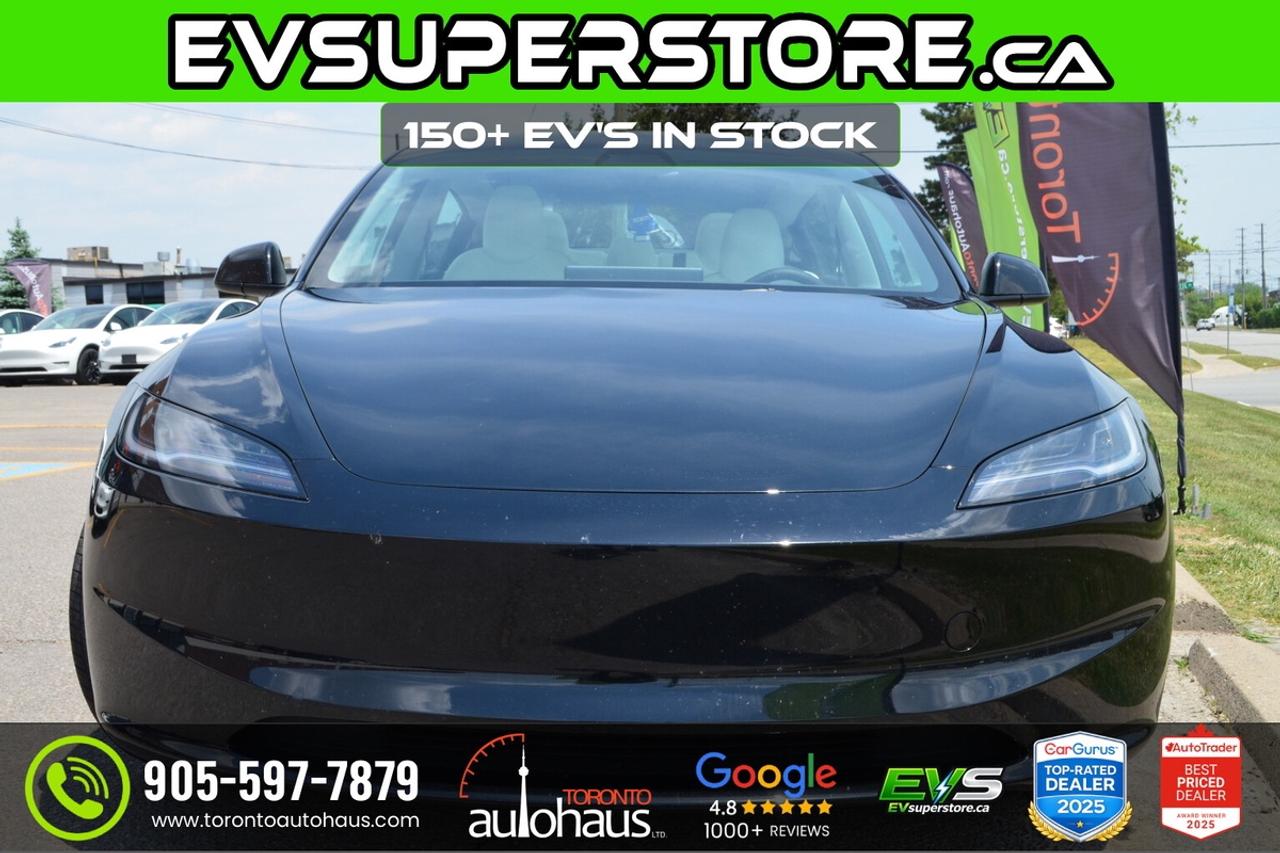 2025 Tesla Model 3 LR AWD White Interior I EVSUPERSTORE.CA Photo