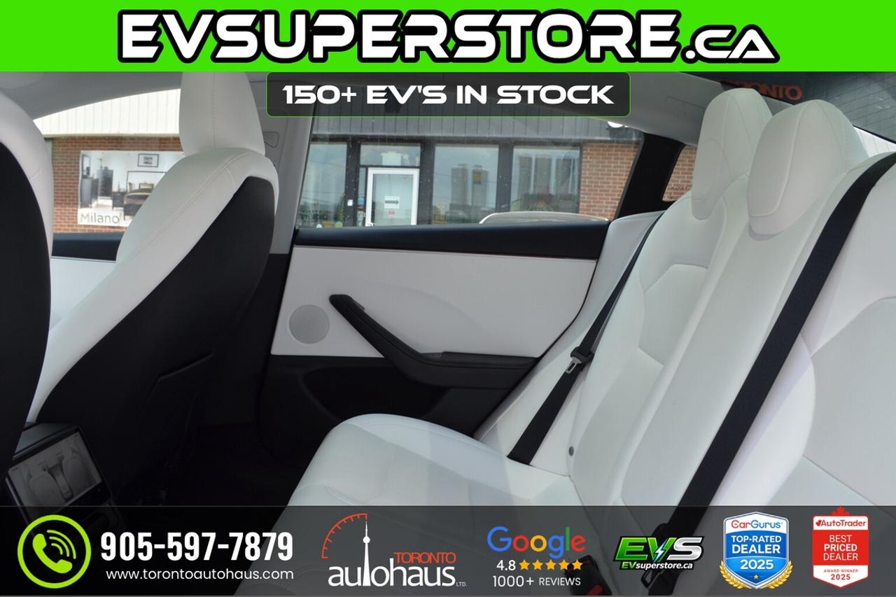 2025 Tesla Model 3 LR AWD White Interior I EVSUPERSTORE.CA Photo