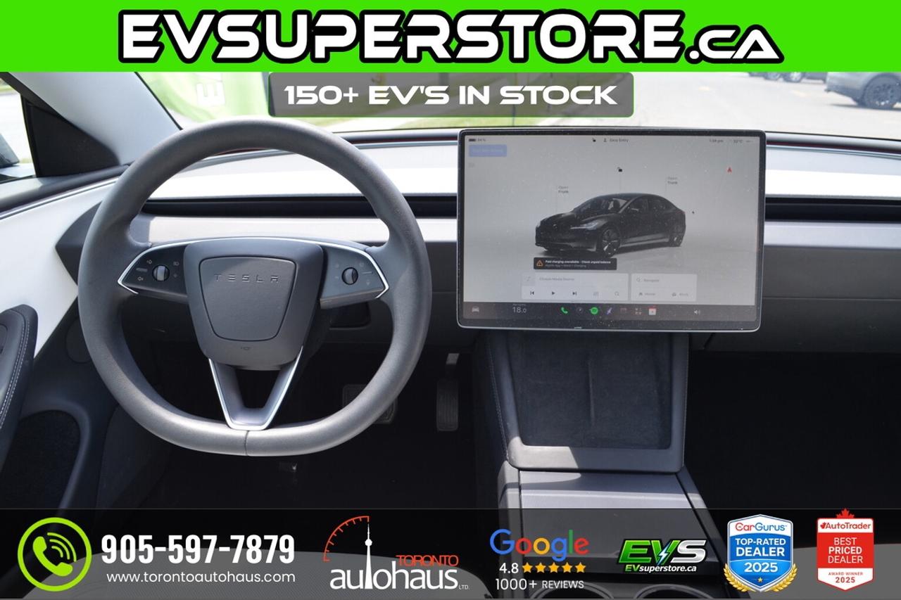 2025 Tesla Model 3 LR AWD White Interior I EVSUPERSTORE.CA Photo
