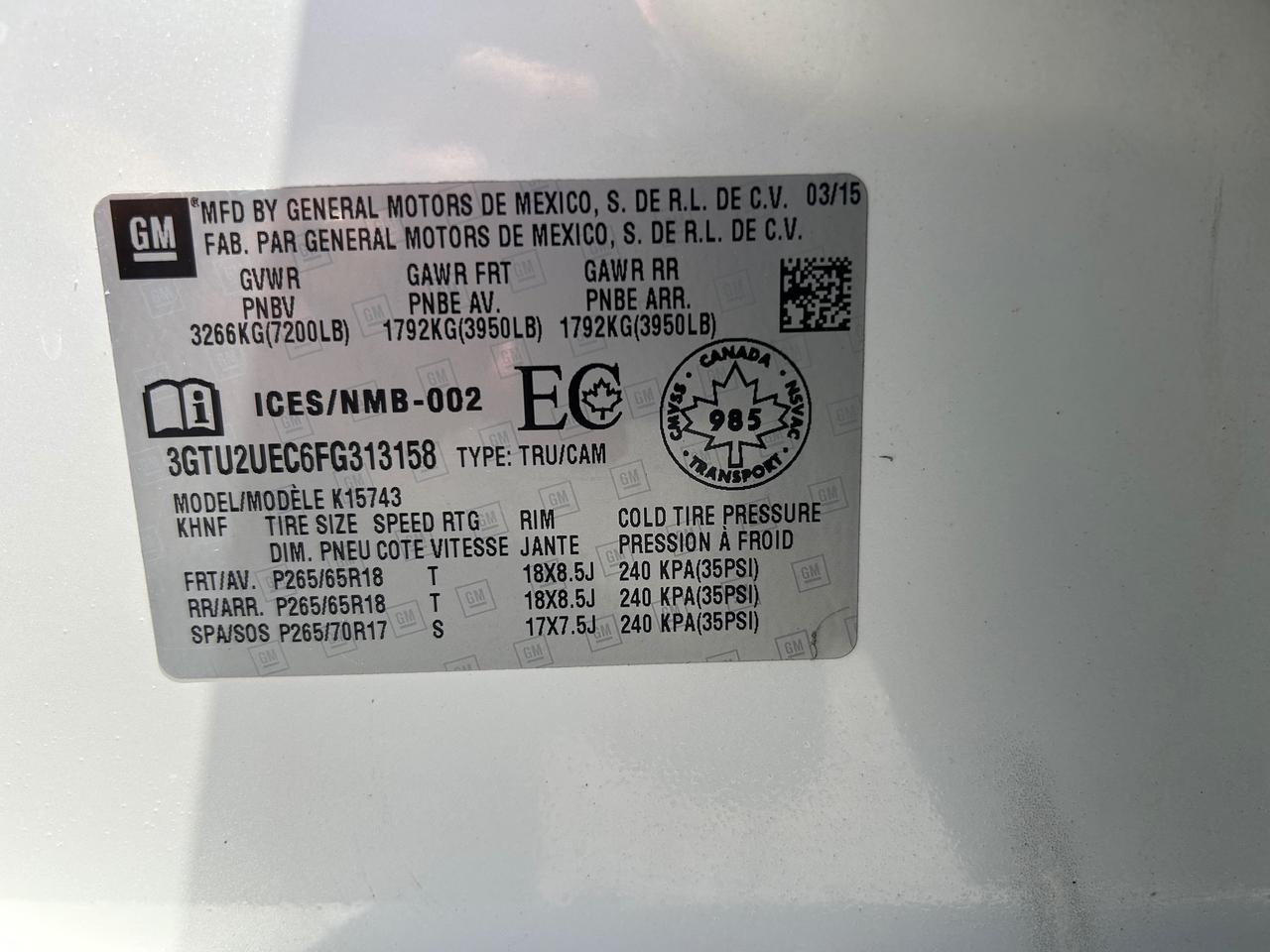 2015 GMC Sierra 1500 SLE Photo