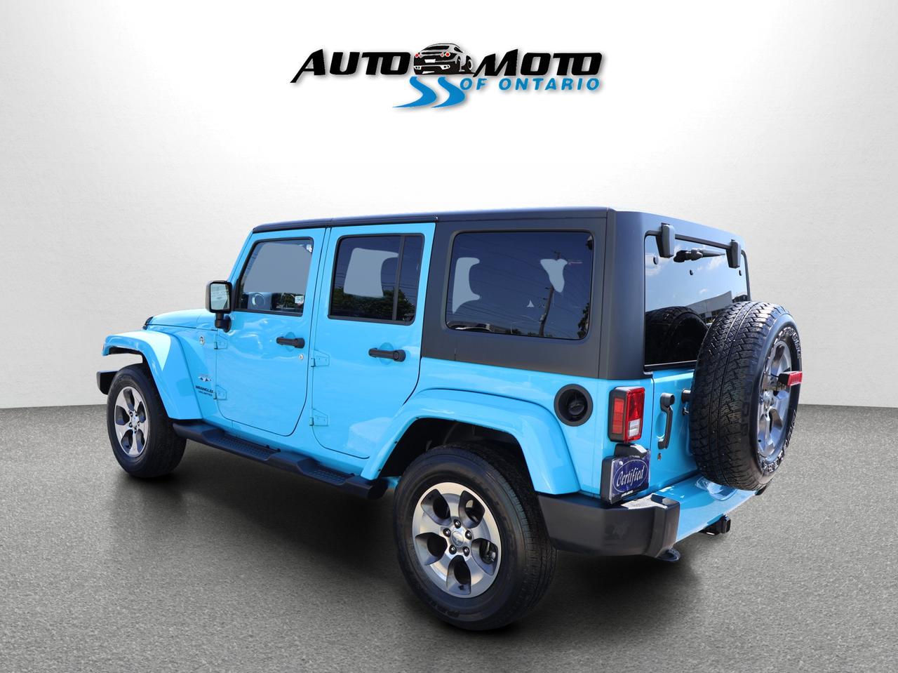 2017 Jeep Wrangler V6 UNLIMITED SAHARA 4WD CERTIFIED *ACCIDENT FREE* NAV BLUETOOTH LEATHER CRUISE ALLOYS Photo3