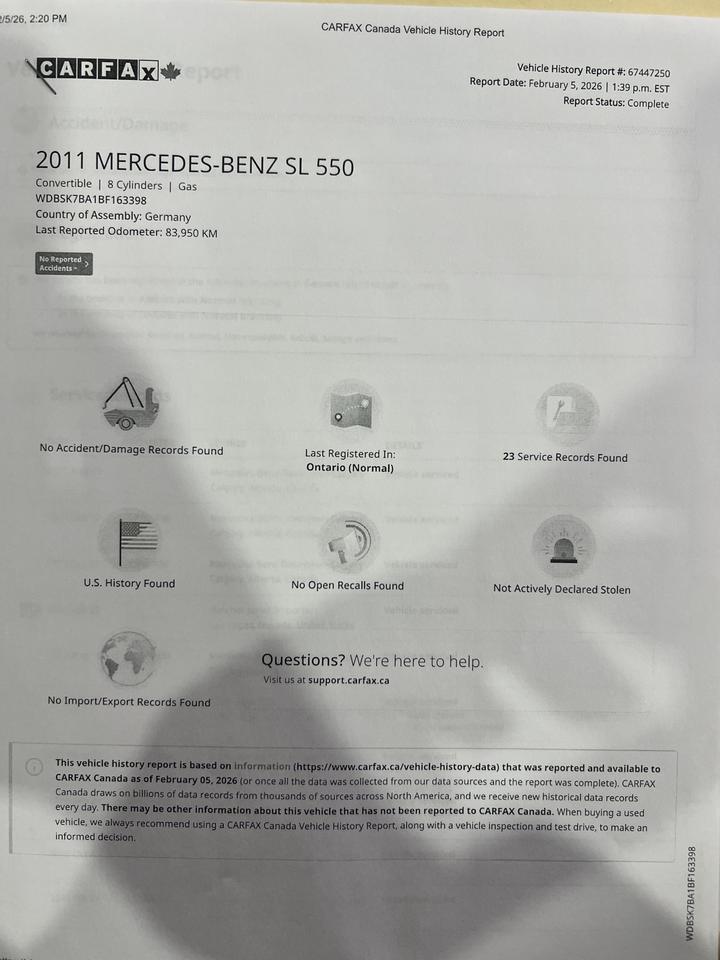 2011 Mercedes-Benz SL-Class SL 550 Night Edition Photo
