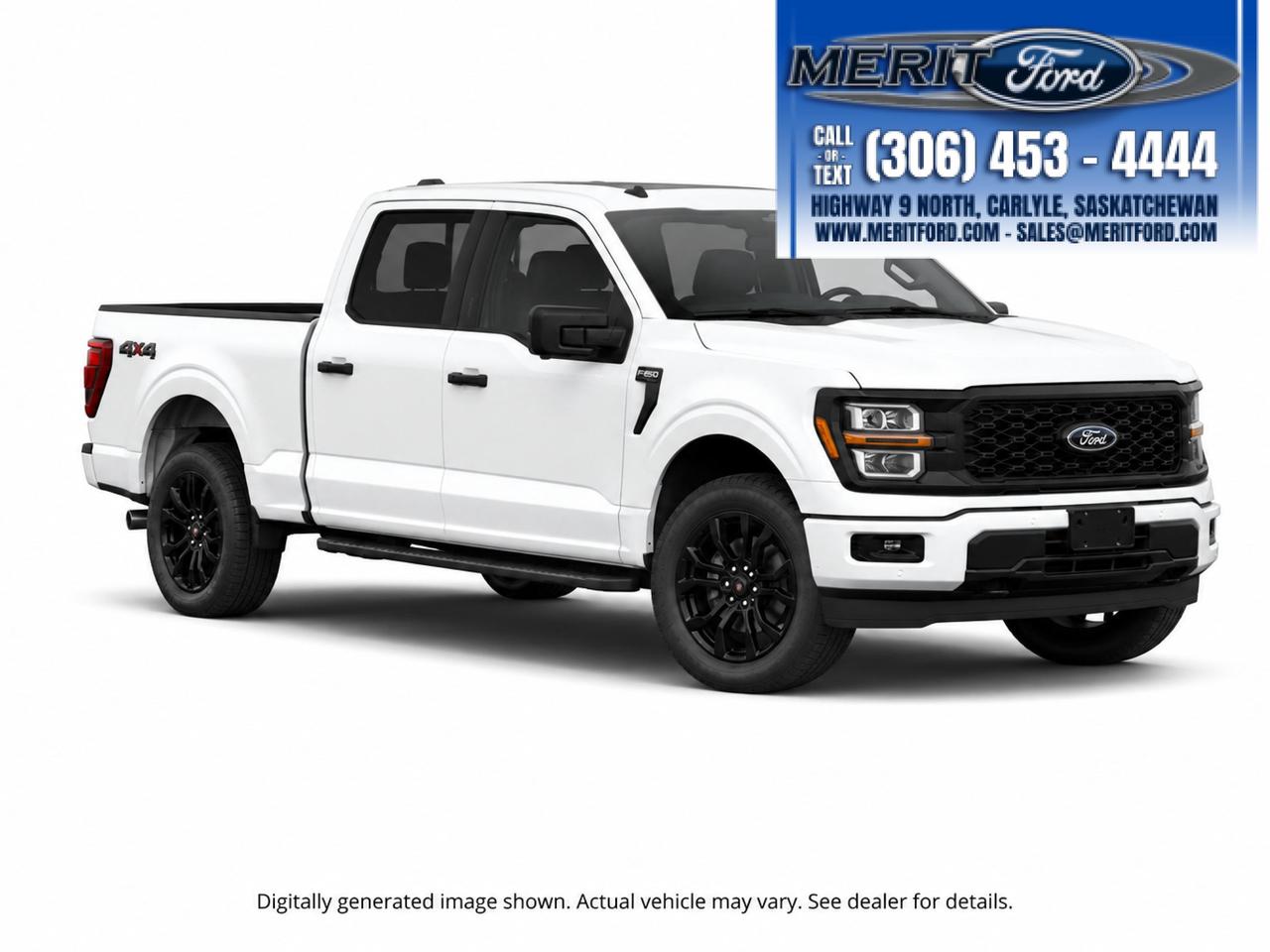 The 2026 Ford F-150 XLT with the 302A Mid Package and the 5.0L V8 engine is a truck that doesnt compromise. Paired with 4WD, the XLT Black Appearance Package, and a suite of advanced safety and towing tech, this F-150 is specd for those who demand real capability from their daily driver  not just the badge.

- 5.0L V8 engine paired with an automatic transmission and part-time 4WD for serious on- and off-road performance
- Equipment Group 302A Mid Package, adding meaningful comfort and tech upgrades over the base trim
- XLT Black Appearance Package (193) for a sharp, blacked-out exterior look
- Class IV Towing Equipment with Trailer Sway Control  ready to haul without add-ons
- BLIS Blind Spot Information System with Cross-Traffic Alert and Reverse Brake Assist for confident maneuvering
- Collision Mitigation-Front and Safety Canopy curtain airbags for front and rear occupants
- Bed Utility Package (68L) and Drivers Side SecuriCode Keyless-Entry Keypad for added practicality
- Engine Block Heater included  essential for Canadian winters

This truck is in stock now at Merit Ford Sales with just 12 km on it. Visit us to book a test drive, ask any questions, or get started on your purchase  in person or online. Were here to make the process straightforward and worth your time.