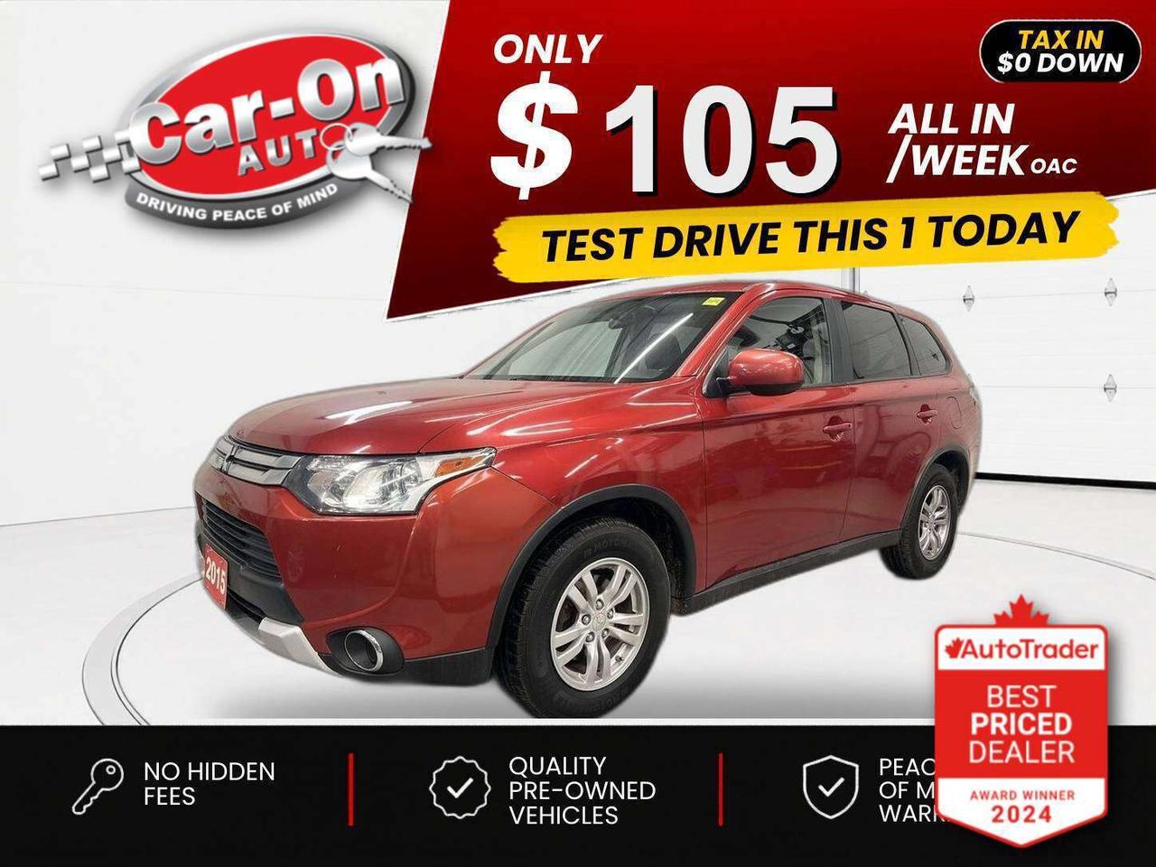 2015 Mitsubishi Outlander $0 DOWN $105/WEEK ALL IN Photo