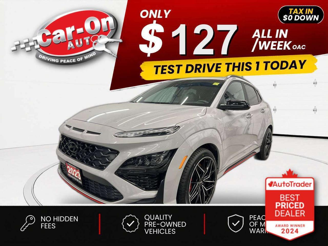 2023 Hyundai Kona N $0 DOWN $127/WEEK ALL IN Photo0