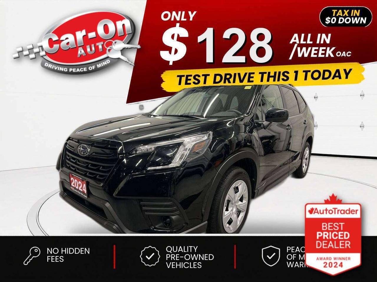 $0 DOWN $128/WEEK ALL IN INCLUDING ONTARIO TAXES O.A.C* All-Wheel Drive w/ Heated seats, Android Auto/ Apple CarPlay, adaptive cruise control, pre-collision system, lane departure warning, automatic climate control, keyless entry, power locks, power mirrors, power windows, automatic headlights, Bluetooth and Sirius XM!!