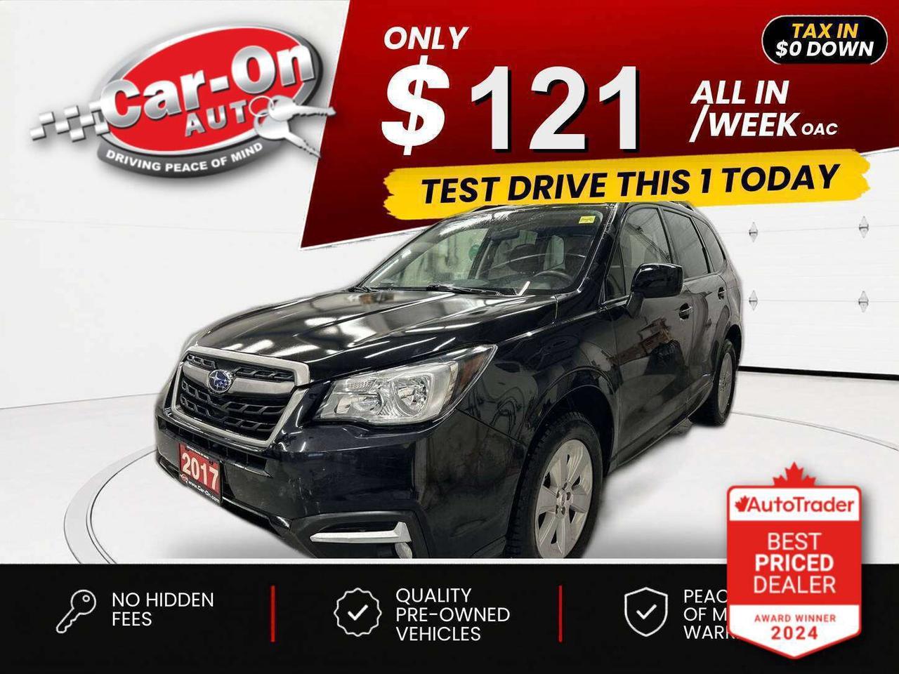 $0 DOWN $117/WEEK ALL IN INCLUDING ONTARIO TAXES O.A.C* LOW KMS!! Convenience All-Wheel Drive w/ Heated seats, 17-inch alloys, backup camera, air conditioning, paddle shifters, keyless entry, power seat, power mirrors, power windows, power locks, automatic headlights, cruise control, Bluetooth and Sirius XM!!