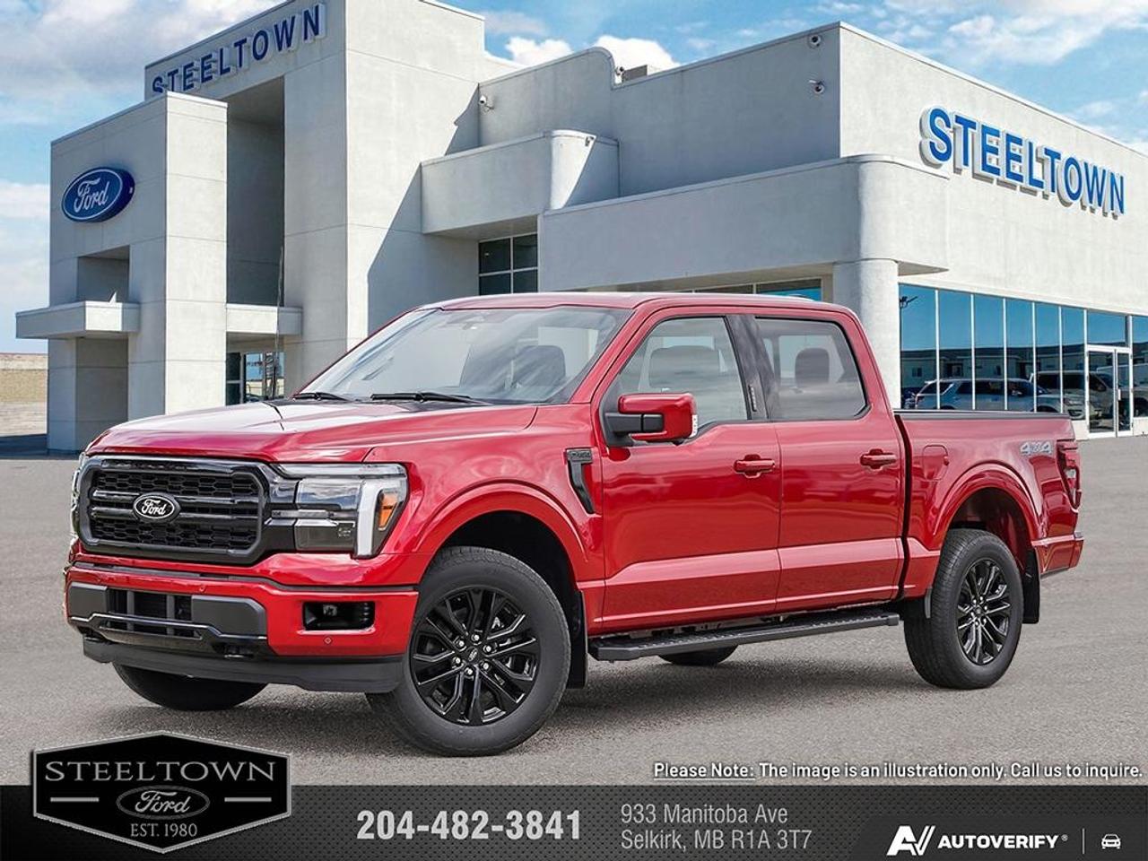 <b>B&O Audio,  Cooled Seats,  Remote Start,  Adaptive Cruise Control,  Heated Steering Wheel!</b><br> <br> We value your TIME, we wont waste it or your gas is on us!   We offer extended test drives and if you cant make it out to us we will come straight to you!<br> <br>The 2026 Ford F-150 offers remarkable versatility and resiliency to support both demanding work and weekend adventures.<br> <br>The 2026 Ford F-150 combines proven leadership in toughness with smart innovation to deliver a truck built for real-world demands. Inside, the cabin features refined materials, intuitive tech and comfortable seating to support both driver and passengers on every journey. With its strong presence, flexible design and Fords legacy of dependability, the F-150 is ready for whatever work or play you throw its way.<br> <br>This Ruby Red Tinted Clearcoat Crew Cab 4X4 pickup has an Automatic transmission and is powered by a 382HP 3.5L V6 Cylinder Engine. <br> <br> Our F-150s trim level is LARIAT. Designed for premium truck enthusiasts who demand upscale refinement alongside rugged capability, this stunning pickup stands out with its bold chrome grille, chrome bumpers with dual tow hooks, convenient running boards, directionally adaptive projector-beam LED headlights, and brilliant chrome-like PVD wheels. Inside, the luxurious cabin welcomes you with heated and ventilated ActiveX-trimmed power front seats featuring driver memory settings, a heated leatherette steering wheel, elegant metal-look accents, and clever second-row underseat storage. Premium convenience and connectivity are always at your fingertips thanks to proximity keyless entry, voice-activated dual-zone automatic climate control, power-adjustable pedals, and an outstanding eight-speaker B&O sound system paired with a 12-inch SYNC 4 display featuring connected navigation and a built-in Wi-Fi hotspot. Finally, you can travel with ultimate peace of mind backed by top-tier safety technology, including the innovative BlueCruise driving system, a comprehensive aerial view camera system, adaptive cruise control with stop-and-go, and a blind spot information system with cross-traffic alert and reverse brake assist. This vehicle has been upgraded with the following features: B&O Audio, Cooled Seats, Remote Start, Adaptive Cruise Control, Heated Steering Wheel, Running Boards, 360 Camera.<br><br> View the original window sticker for this vehicle with this url <b><a href=http://www.windowsticker.forddirect.com/windowsticker.pdf?vin=1FTFW5L84TKE23485 target=_blank>http://www.windowsticker.forddirect.com/windowsticker.pdf?vin=1FTFW5L84TKE23485</a></b>.<br> <br>To apply right now for financing use this link: <a href=http://www.steeltownford.com/?https://CreditOnline.dealertrack.ca/Web/Default.aspx?Token=bf62ebad-31a4-49e3-93be-9b163c26b54c&La target=_blank>http://www.steeltownford.com/?https://CreditOnline.dealertrack.ca/Web/Default.aspx?Token=bf62ebad-31a4-49e3-93be-9b163c26b54c&La</a><br> <br/>Total rebate of $2500 is reflected in the price. 3.99% financing for 84 months. Incentives expire 2026-08-31. See dealer for details. <br><br>Family owned and operated in Selkirk for 35 Years.  <br>Steeltown Ford is located just 20 minutes North of the Perimeter Hwy, with an onsite banking center that offers free consultations. <br>Ask about our special dealer rates available through all major banks and credit unions.<br>Dealer retains all rebates, plus taxes, govt fees and Steeltown Protect Plus.<br>Steeltown Ford Protect Plus includes:<br>- Life Time Tire Warranty <br>Dealer Permit # 1039<br><br><br> Come by and check out our fleet of 100+ used cars and trucks and 240+ new cars and trucks for sale in Selkirk.  o~o