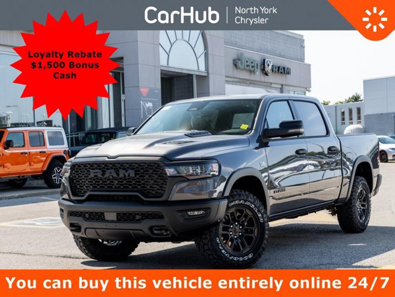 2026 RAM 1500 Rebel HEMI Crew Cab 5'7" Box 5.7L HEMI V8 | Off-Road Suspension | Performance-Tuned Shocks | Steel Sport Hood Photo