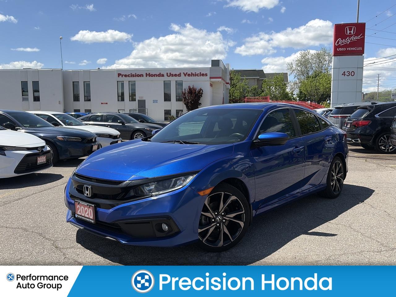 2020 Honda Civic Sport Sunroof CarPlay Heated Seats Rear Camera Photo0