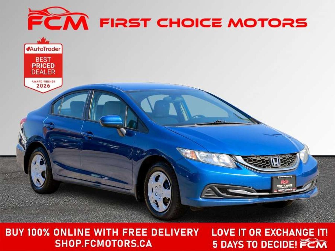 2014 Honda Civic LX   FULLY CERTIFIED WITH WARRANTY Photo