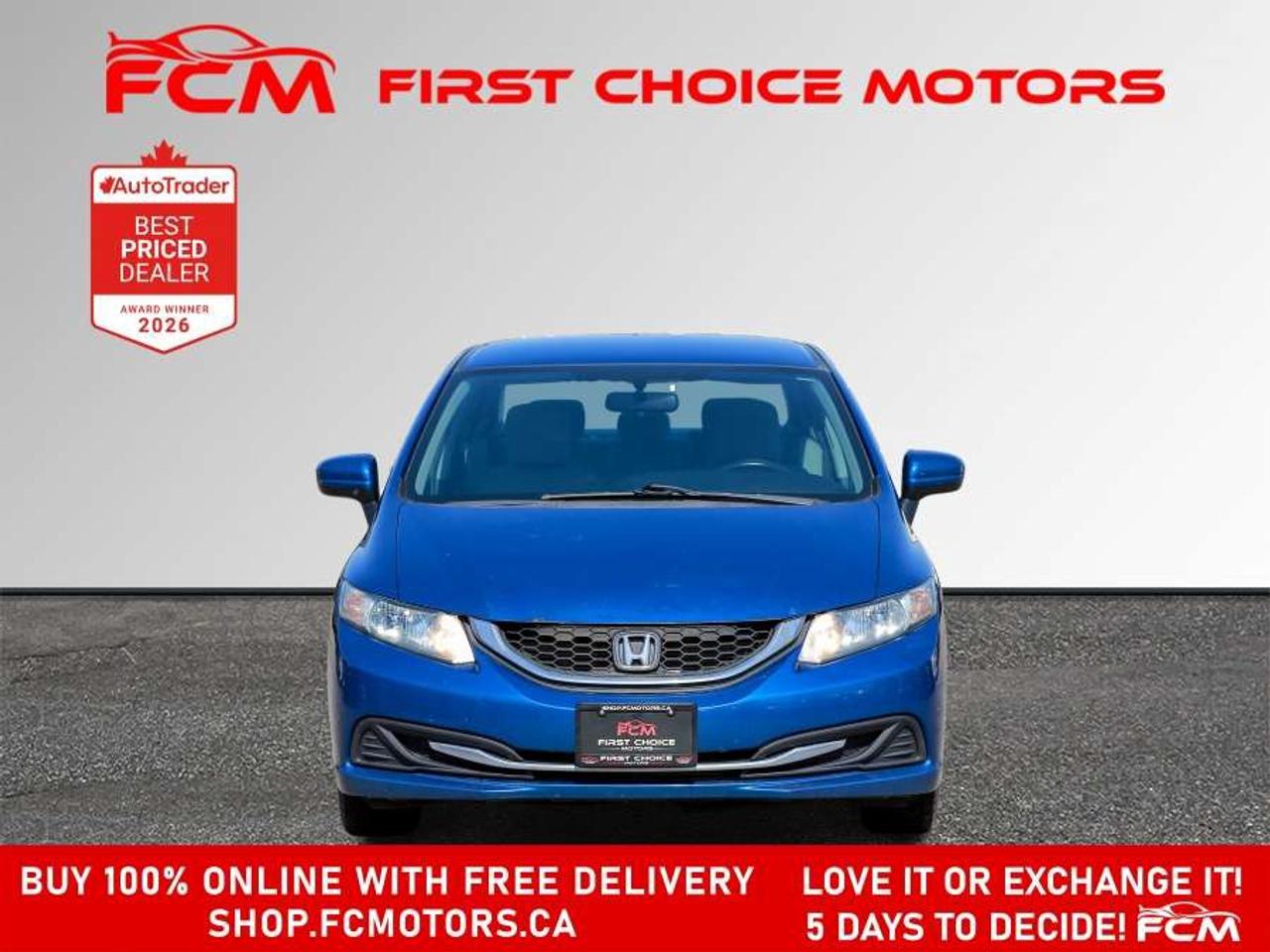 2014 Honda Civic LX   FULLY CERTIFIED WITH WARRANTY Photo