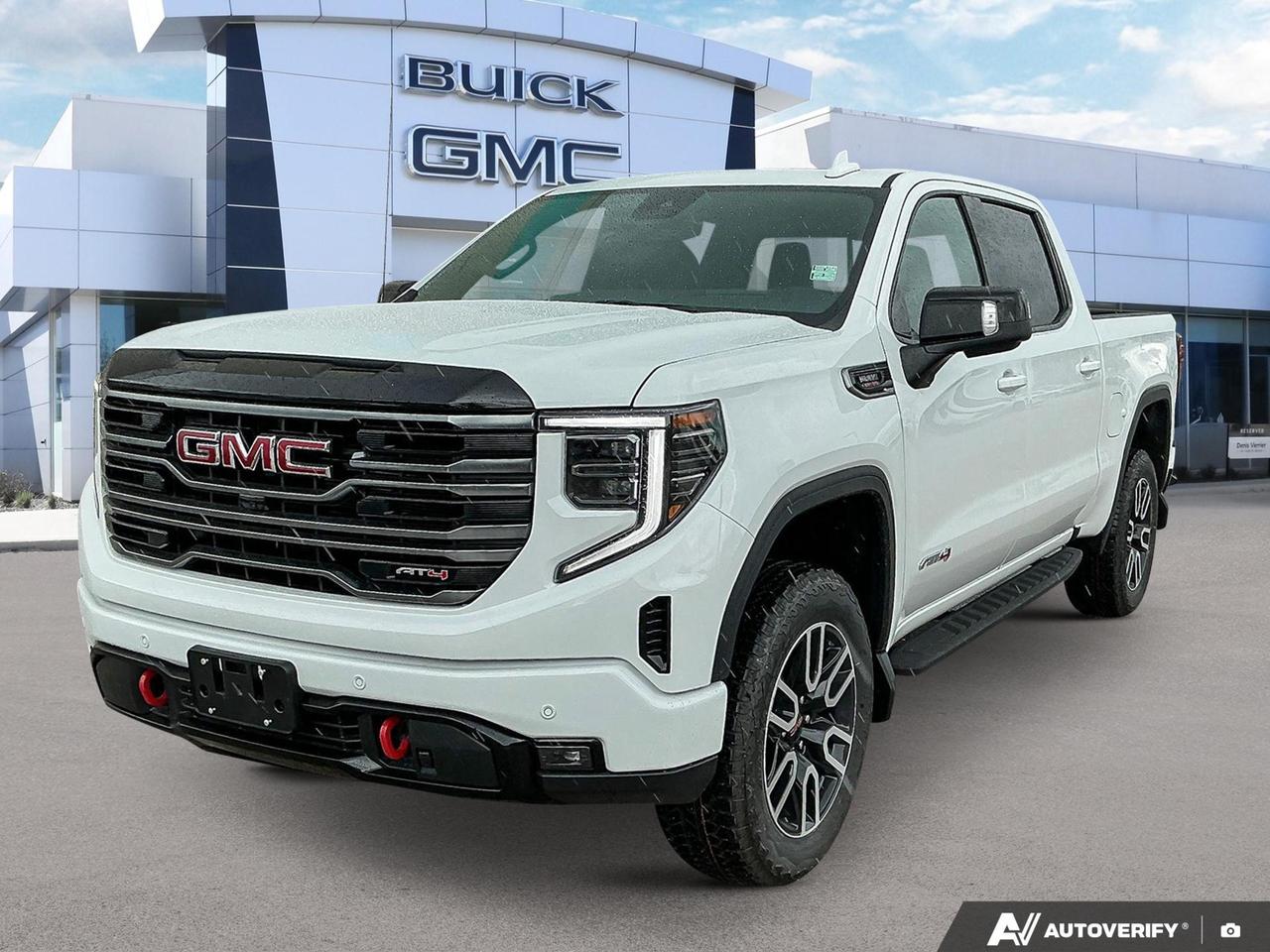 Price Includes Added Accessories Plus Technology Package | AT4 Premium Plus Package | 3 Years Sirius XM | Power Sliding Sunroof
The 2026 GMC Sierra 1500 AT4 in Summit White is a purpose-built workhorse with genuine off-road capability and premium comfort built in from the factory. Powered by a smooth and efficient 3.0L Duramax Diesel inline-6 with 4WD, this Crew Cab comes factory ordered and is arriving soon  a rare opportunity to get into a highly optioned AT4 before it hits the lot.

- 3.0L Duramax Diesel engine with 4WD and automatic transmission  strong towing capacity with excellent fuel economy (9.3L/100km hwy)
- GMC MultiPro Tailgate with six load/access configurations  a standout feature for those who actually use their truck
- AT4 off-road credentials: auto-locking rear differential, Red recovery hooks, and 4-wheel disc brakes with DURALIFE rotors
- Dual-zone automatic climate control, heated steering wheel, and 10-way power seats front and rear for long-haul comfort
- Heated second-row outboard seats and an Up-level Rear Storage Package with full under-seat storage  practical for crews and families alike
- Trailer Side Blind Zone Alert and Rear Cross Traffic Braking make towing and maneuvering significantly safer
- Remote vehicle starter and adaptive cruise control add everyday convenience
- Rain-sensing wipers, LED fog lamps, and deep-tinted glass round out the premium exterior package

This Sierra AT4 Diesel is a factory order arriving soon at Birchwood Chevrolet Buick GMC. If youre ready to move forward, you can reserve it now, start your purchase online at birchwoodchevrolet.ca, or contact us directly to ask questions and secure your spot. Dont wait  factory orders like this one dont last.
See three brands under one roof at Birchwood Chevrolet Buick GMC  the only place in Winnipeg where you can compare GMC, Chevrolet, and Buick all in one visit. Save yourself some time, see a great selection, and learn everything you need to know. 

Your Experience is Everything at Birchwood Chevrolet Buick GMC. 

Click, call (204) 837-5811, or visit Birchwood Chevrolet Buick GMC at the Birchwood Auto Park, 3965 Portage Avenue West at the Perimeter.

Dealer Permit #4240.
Dealer permit #4240