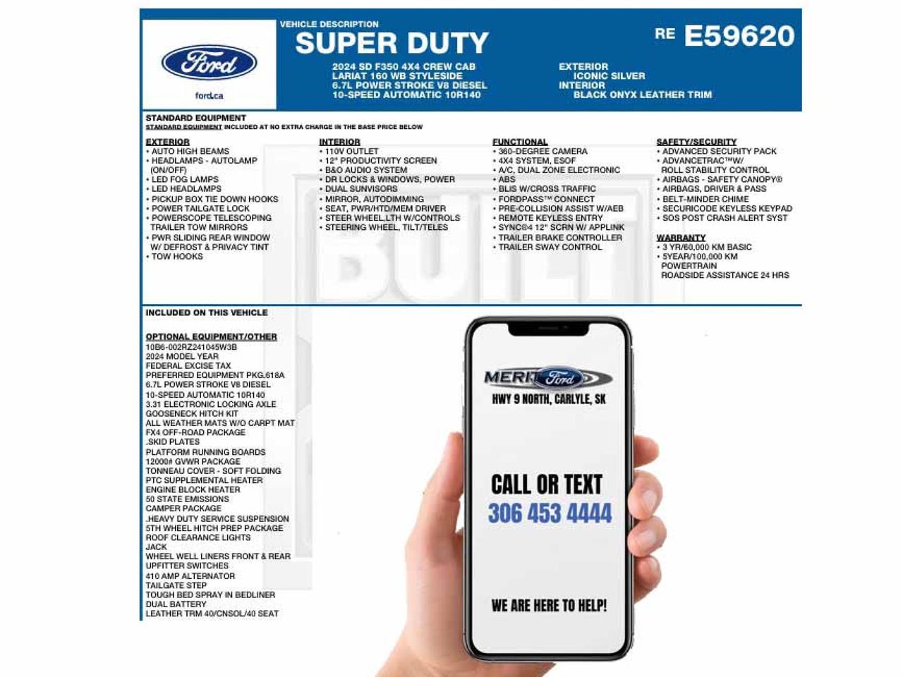 2024 Ford F-350 Super Duty SRW LARIAT 6.7L POWER STROKE V8 DSL 618A+ Photo2