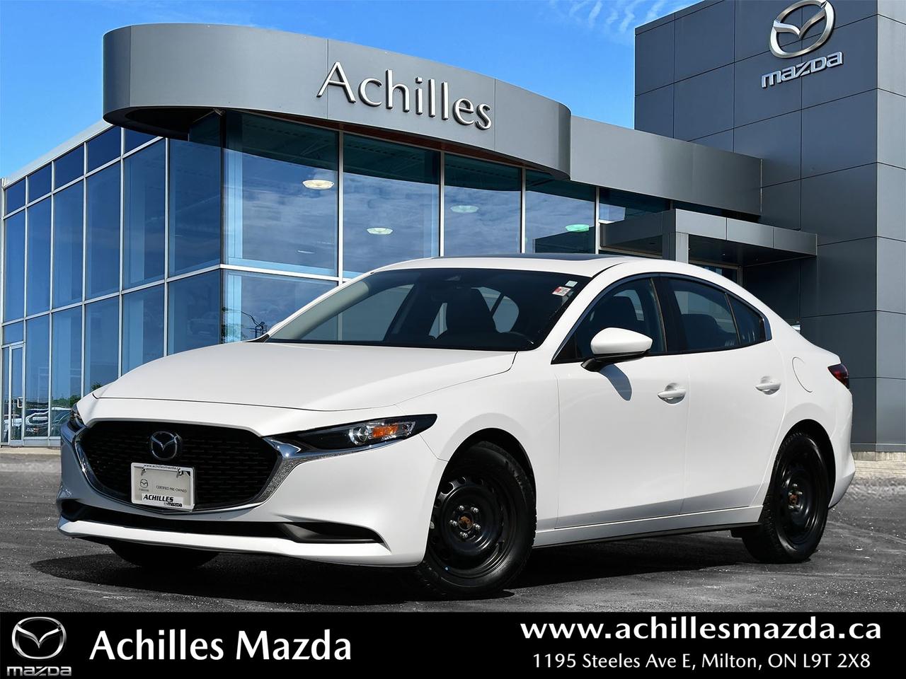 <p><span style=font-size:12pt><span style=font-family:Times New Roman,serif><strong><span style=font-family:Verdana,sans-serif>MAZDA CERTIFIED PRE-OWNED  BY ACHILLES MAZDA</span></strong></span></span></p>

<p></p>

<p><span style=font-size:12pt><span style=font-family:Times New Roman,serif><strong><span style=font-family:Verdana,sans-serif>MAZDA CERTIFIED PRE-OWNED VEHICLE BENEFITS -</span></strong><span style=font-family:Verdana,sans-serif> <strong>THIS IS INCLUDED at ACHILLES MAZDA (not an extra)</strong></span></span></span></p>

<p><span style=font-size:12pt><span style=font-family:Times New Roman,serif><span style=font-family:Verdana,sans-serif> 160-Point Detailed Inspection </span></span></span></p>

<p><span style=font-size:12pt><span style=font-family:Times New Roman,serif><span style=font-family:Verdana,sans-serif> 7-Year/140,000-Kilometre Limited Powertrain Warranty </span></span></span></p>

<p><span style=font-size:12pt><span style=font-family:Times New Roman,serif><span style=font-family:Verdana,sans-serif> 24hr Emergency Roadside Assistance </span></span></span></p>

<p><span style=font-size:12pt><span style=font-family:Times New Roman,serif><span style=font-family:Verdana,sans-serif> 30-Day/3,000-Kilometre Exchange Privilege </span></span></span></p>

<p><span style=font-size:12pt><span style=font-family:Times New Roman,serif><span style=font-family:Verdana,sans-serif> CarFax® Vehicle History Report </span></span></span></p>

<p><span style=font-size:12pt><span style=font-family:Times New Roman,serif><span style=font-family:Verdana,sans-serif> Preferred Interest rates</span></span></span></p>

<p><span style=font-size:12pt><span style=font-family:Times New Roman,serif><span style=font-family:Verdana,sans-serif> Available Extended Warranty/Coverage</span></span></span></p>

<p></p>

<p><span style=font-size:12pt><span style=font-family:Times New Roman,serif><strong><span style=font-family:Verdana,sans-serif>Our all-inclusive pricing on this excellent vehicle also includes:</span></strong></span></span></p>

<p><span style=font-size:12pt><span style=font-family:Times New Roman,serif><span style=font-family:Verdana,sans-serif> Nitrogen Tire Inflation</span></span></span></p>

<p><span style=font-size:12pt><span style=font-family:Times New Roman,serif><span style=font-family:Verdana,sans-serif> OMVIC Fee</span></span></span></p>

<p><span style=font-size:12pt><span style=font-family:Times New Roman,serif><span style=font-family:Verdana,sans-serif> Available low rate financing</span></span></span></p>

<p></p>

<p><span style=font-size:12pt><span style=font-family:Times New Roman,serif><span style=font-family:Verdana,sans-serif>*Price listed is all-inclusive, plus HST and Licensing Only </span></span></span></p>

<p></p>

<p><span style=font-size:12pt><span style=font-family:Times New Roman,serif><span style=font-family:Verdana,sans-serif>We Want to Be Your Mazda Dealer</span></span></span></p>

<p></p>

<p><span style=font-size:12pt><span style=font-family:Times New Roman,serif><span style=font-family:Verdana,sans-serif>#idealclubhousecareexperience</span></span></span></p>
<p>&nbsp;</p>

<p><strong>Appointments For New or Pre-Owned Vehicles are always preferred...Speak with one of our Clubhouse Care Specialists prior to your visit so we can prepare and make your experience with us as efficient as possible.</strong></p>

<p><strong>Come and Experience the Achilles Mazda of Milton Difference. You owe it to yourself.</strong></p>